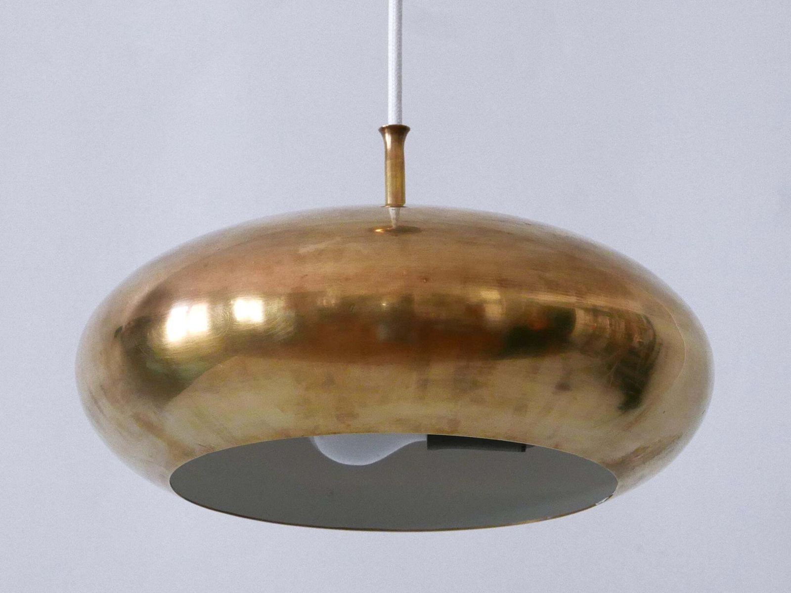 photo vintage Rare Mid Century Modern Brass Pendant Lamp By Falkenbergs Belysning Sweden 1960s