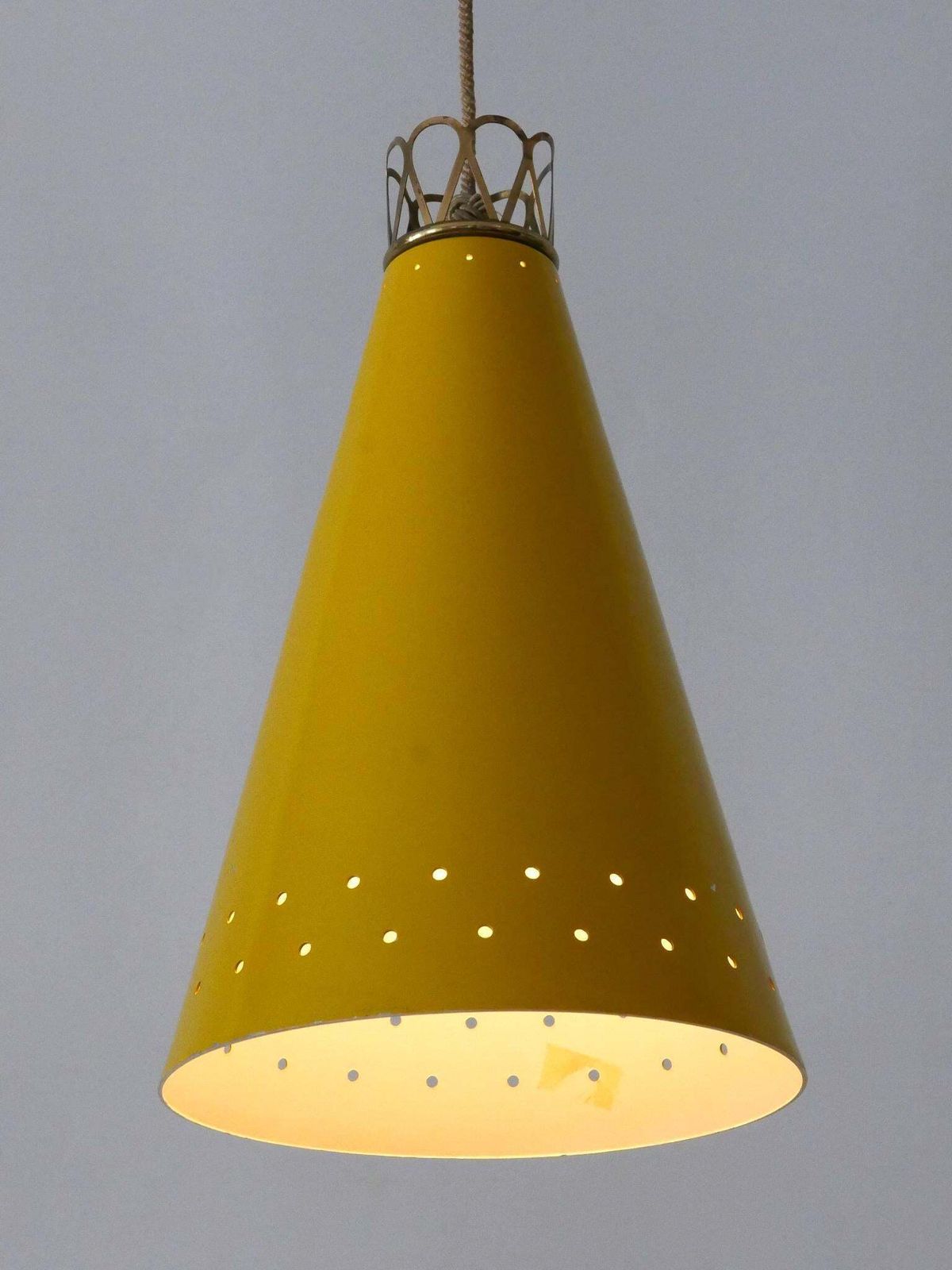 photo buy Elegant Mid Century Modern Pendant Lamp Or Hanging Light Germany 1950s