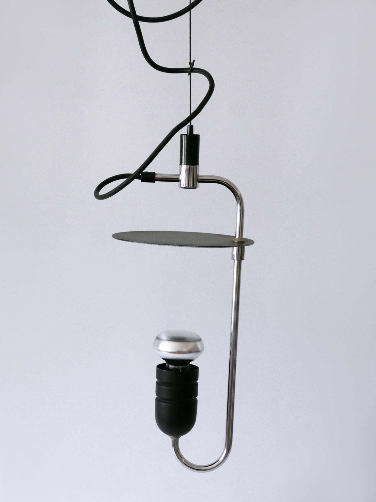 Minimalistic Mid Century Modern Pendant Lamp Or Hanging Light Italy 1970s photo vintage