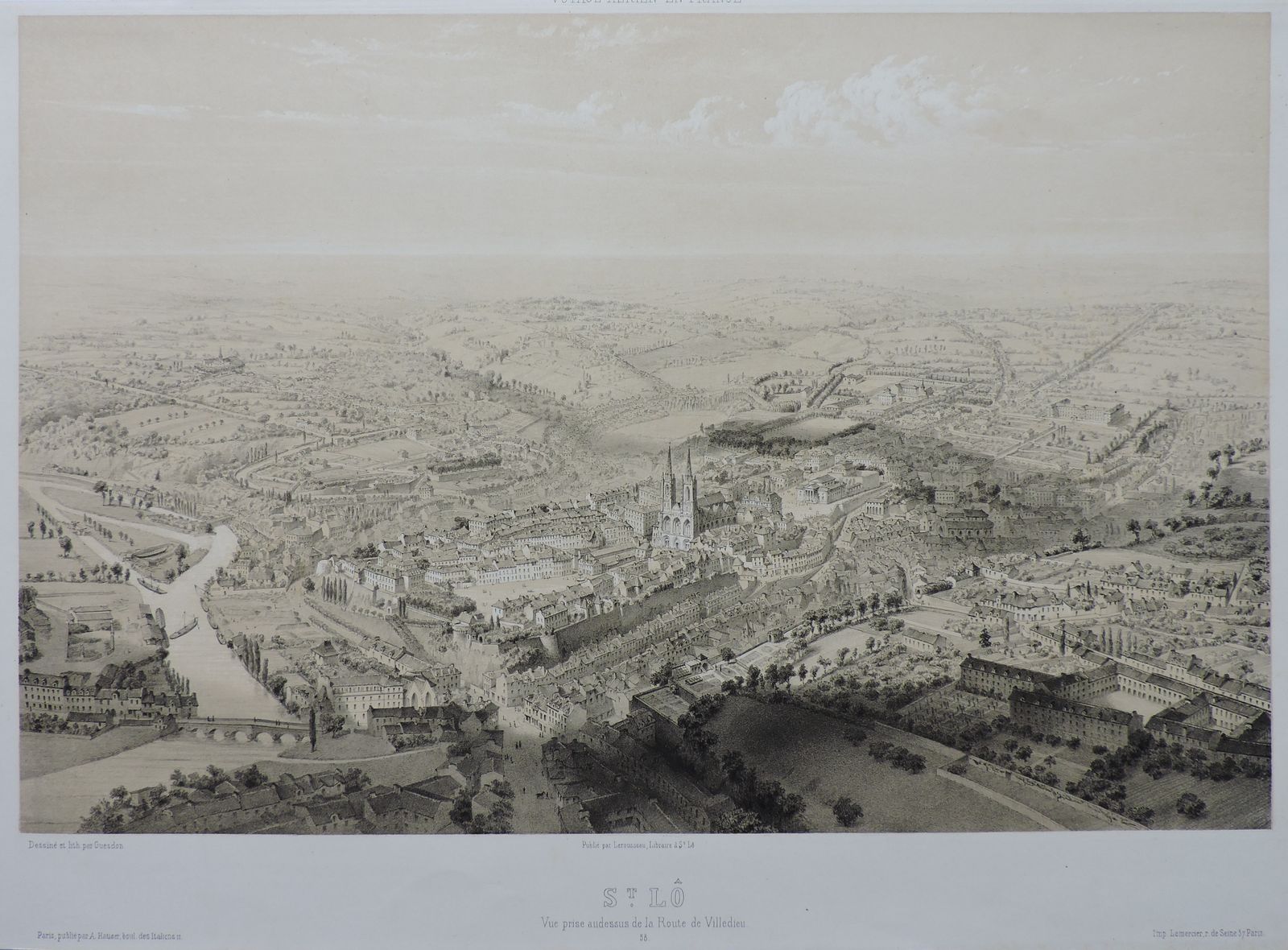 Saint Lô, View Taken Above The Road Of Villedieu