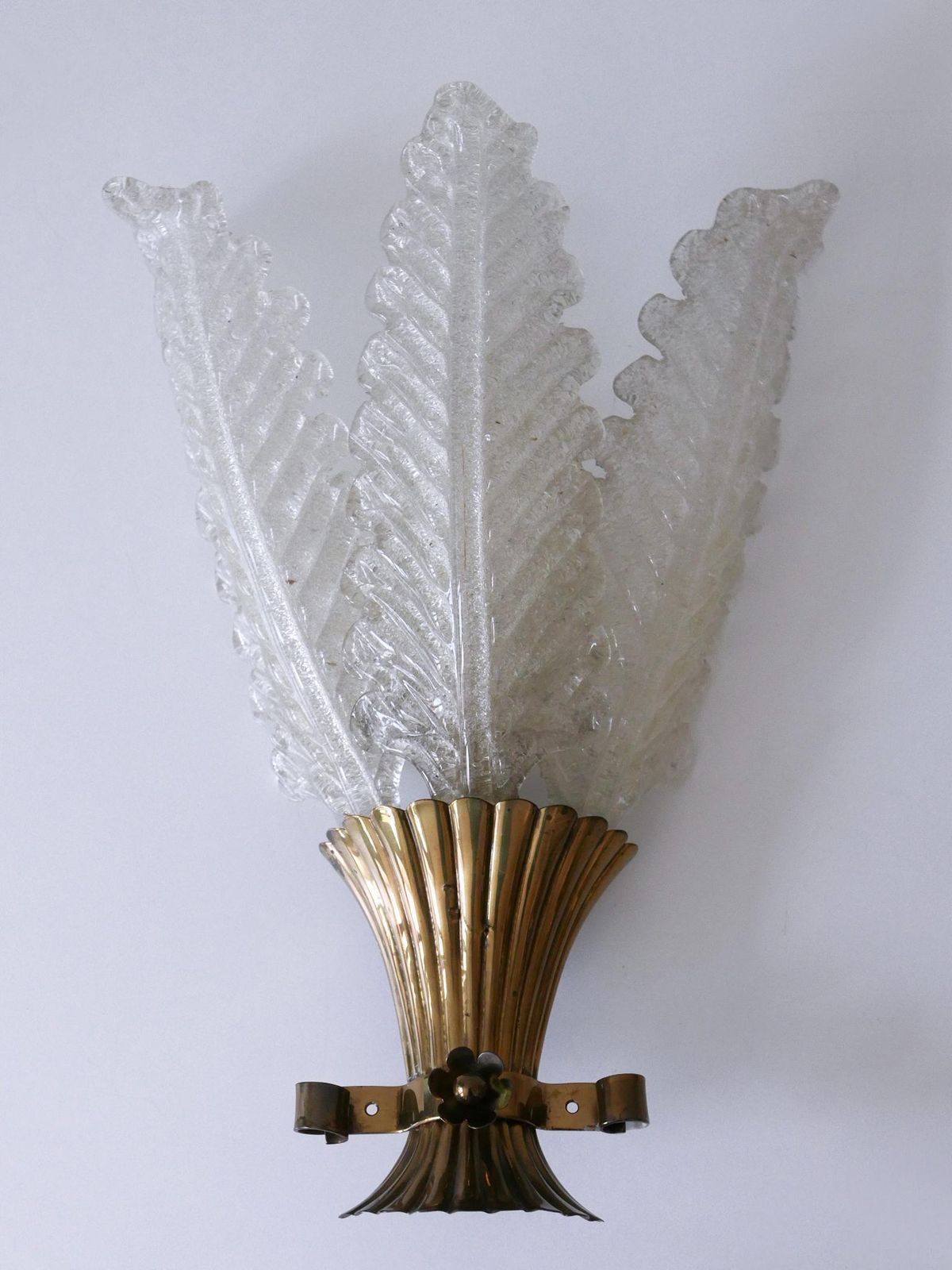 photo furniture Set Of Two Rare Mid Century Modern Murano Glass Sconces By Barovier & Toso Italy