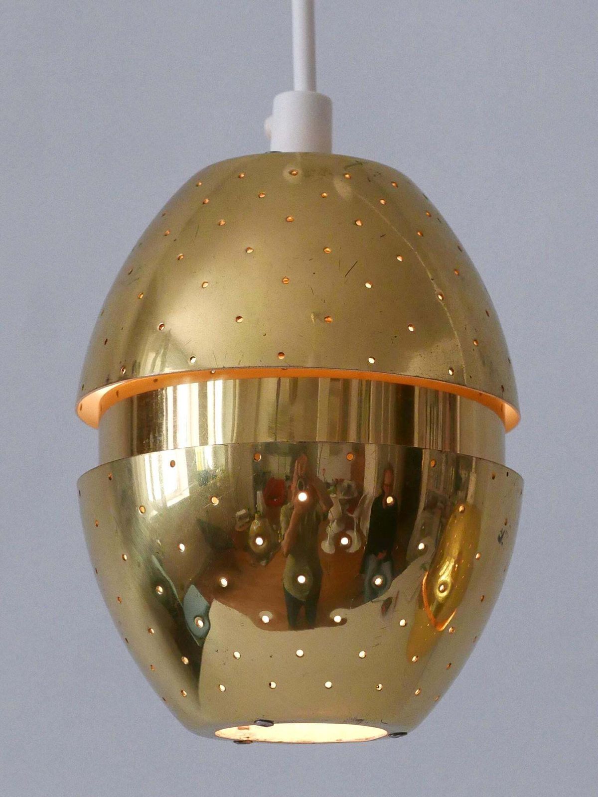 Lighting Set Of Two 'Egg' Pendant Lamps By Hans Agne Jakobsson For Ab Markaryd, Sweden photo