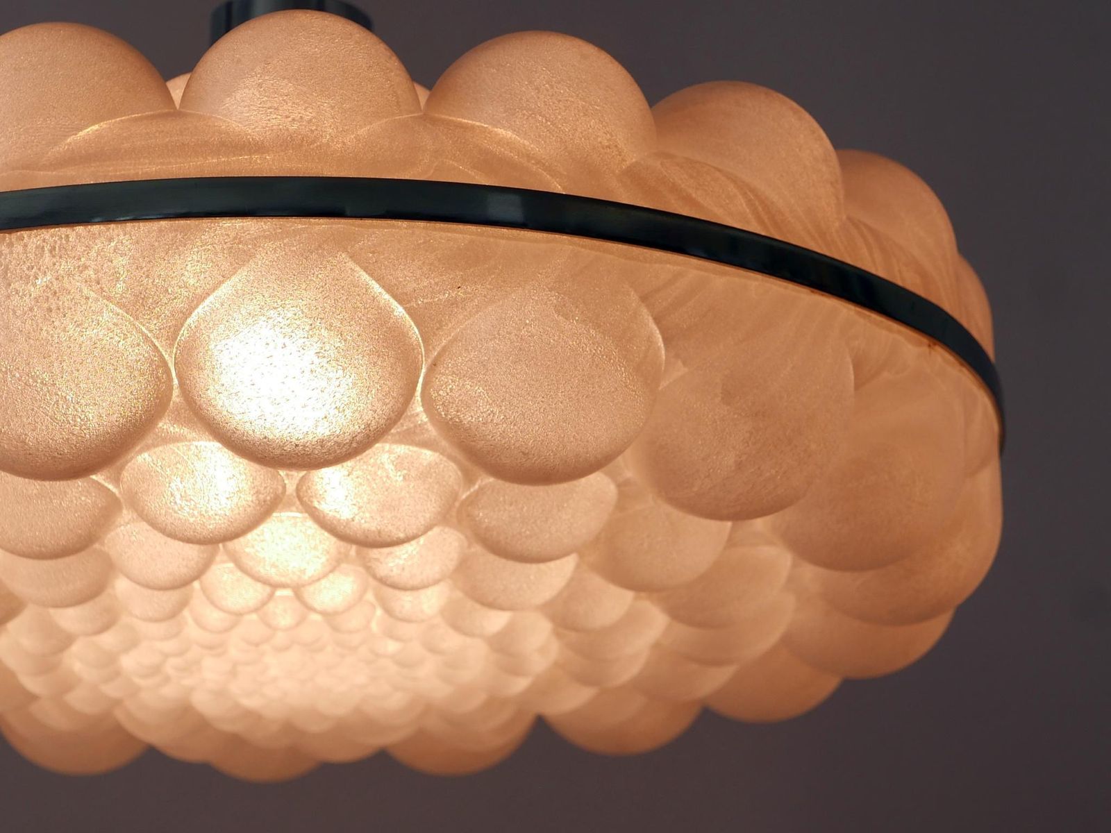 Amazing Mid Century Modern Bubble Pendant Lamps Or Hanging Lights Germany 1970s photo vinterior