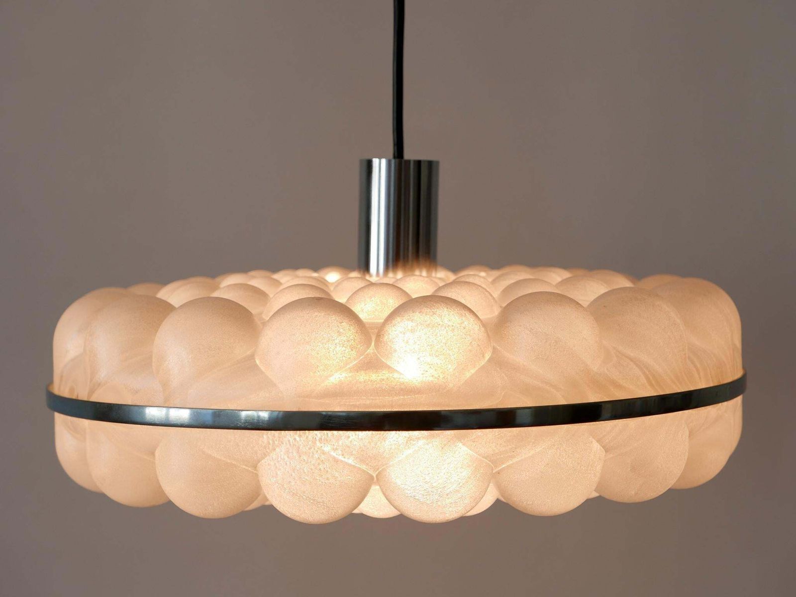 photo vintage Amazing Mid Century Modern Bubble Pendant Lamps Or Hanging Lights Germany 1970s