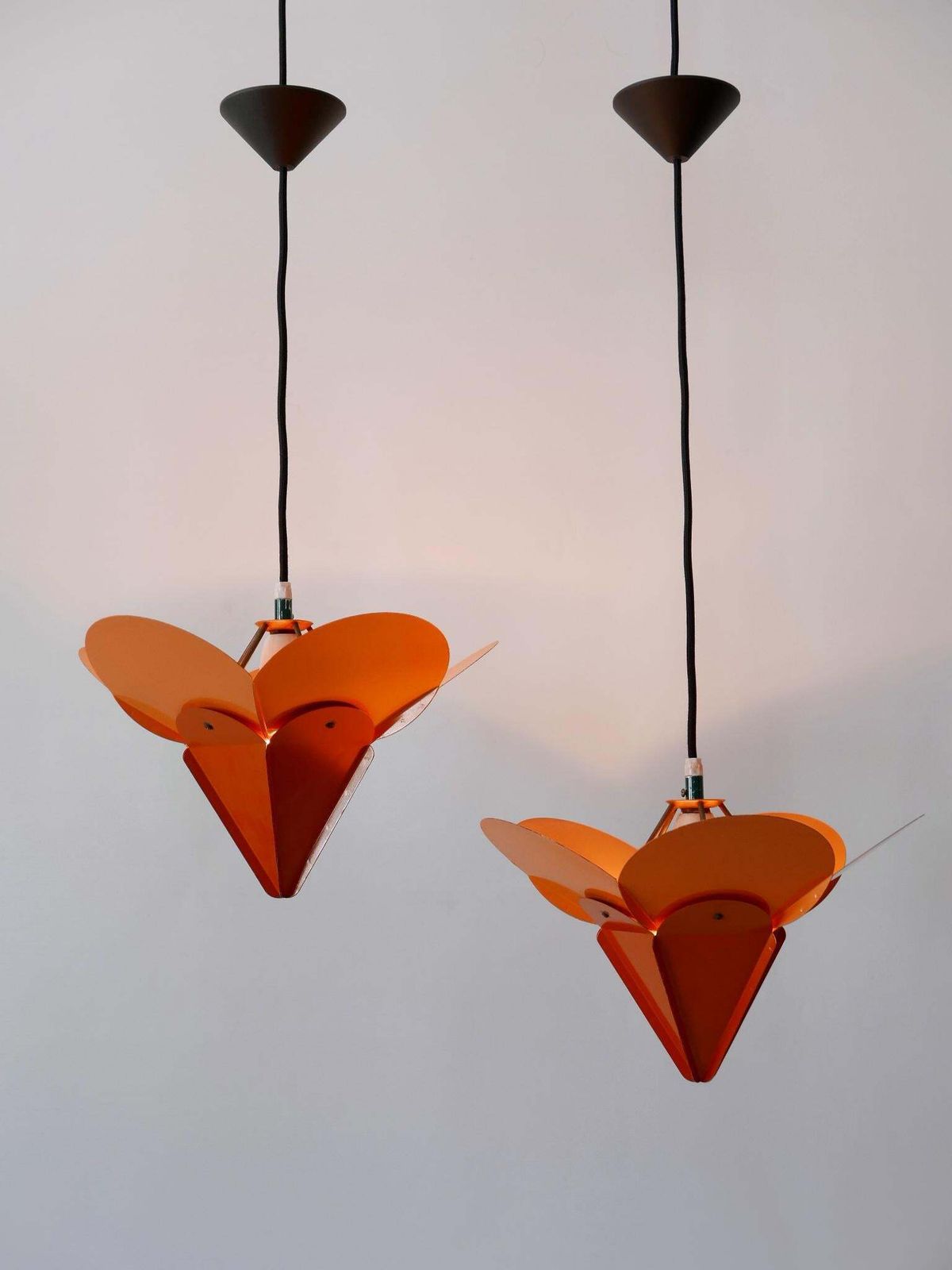 Lighting Set Of Two Unique Tivoli Flower Pendant Lamps By Simon Poul Henningsen 1958 photo