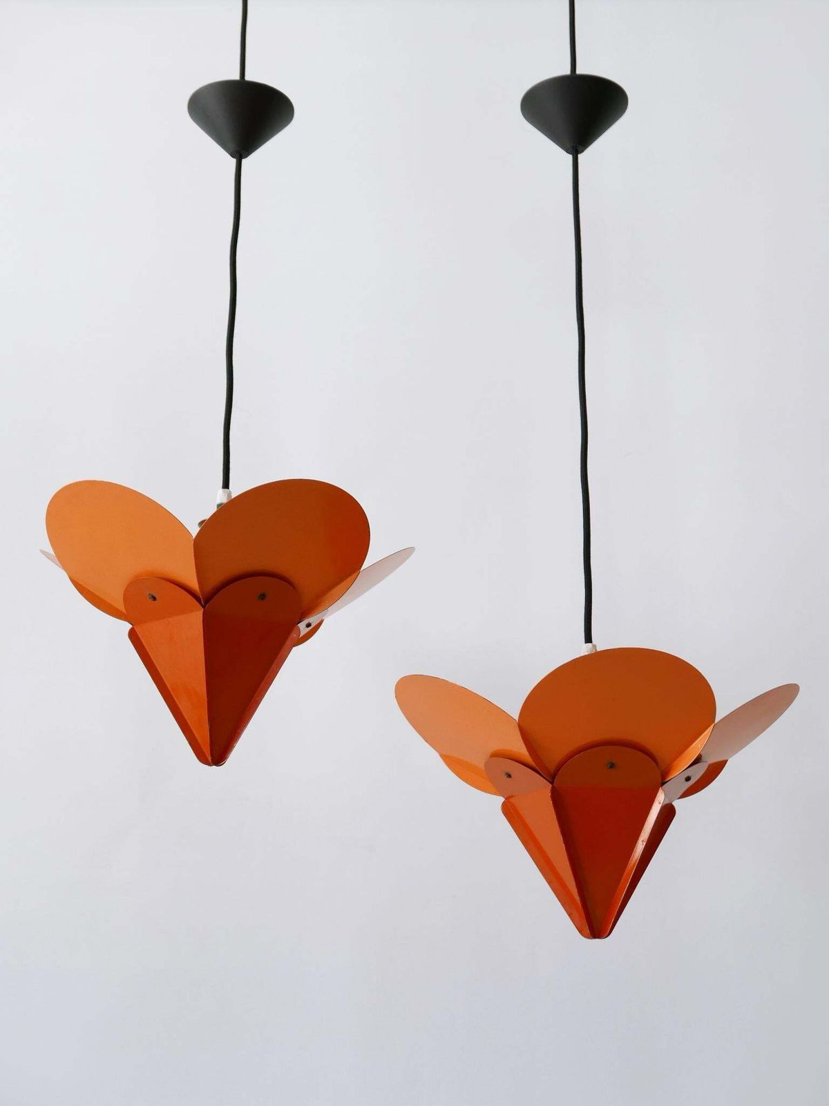 10398.0 Set Of Two Unique Tivoli Flower Pendant Lamps By Simon Poul Henningsen 1958 photo