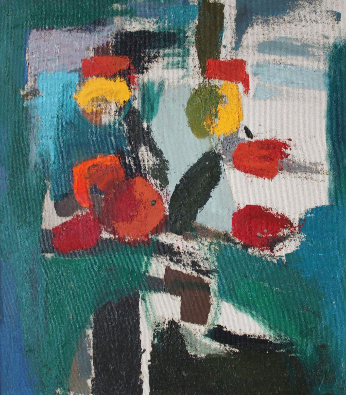 Aleksandr Rodin (1922 2001)abstract Still Life. Oil On Cardboard, 85x74 Cm1988