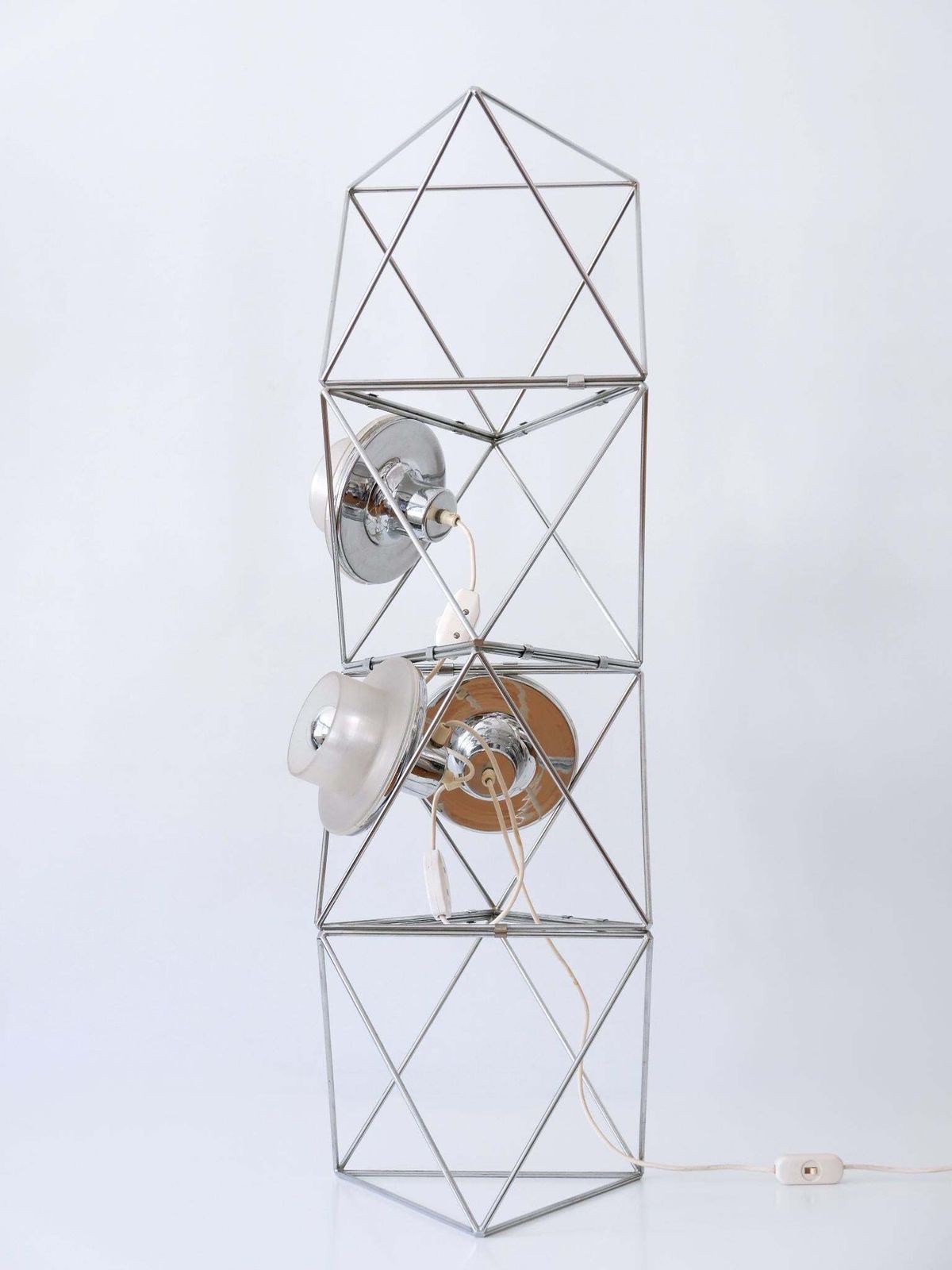 photo for sale Rare Sculptural 'Poliedra' Floor Lamp By Felice Ragazzo For Guzzini Italy 1970s