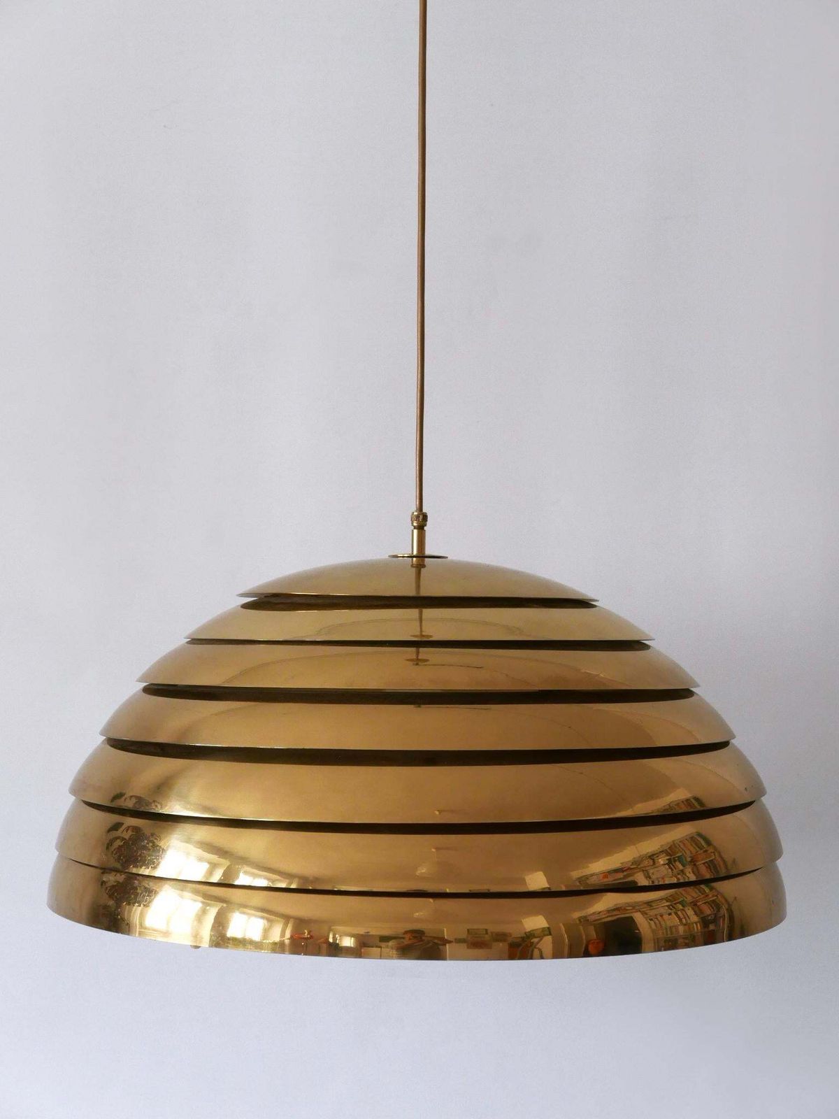 Large Mid Century Modern Pendant Lamp By Vereinigte Werkstätten Germany 1960s photo vintage