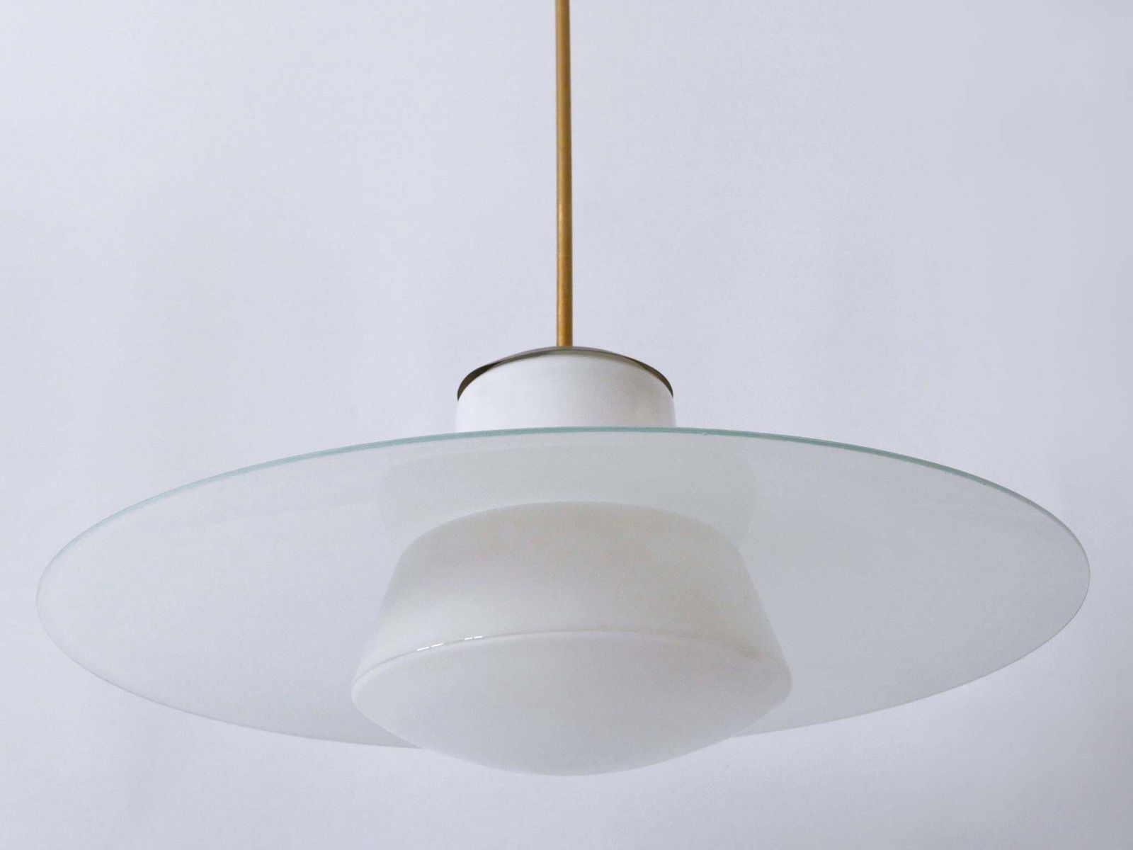 Rare Mid Century Modern Pendant Lamp By Wolfgang Tümpel For Doria Germany 1950s photo Lighting