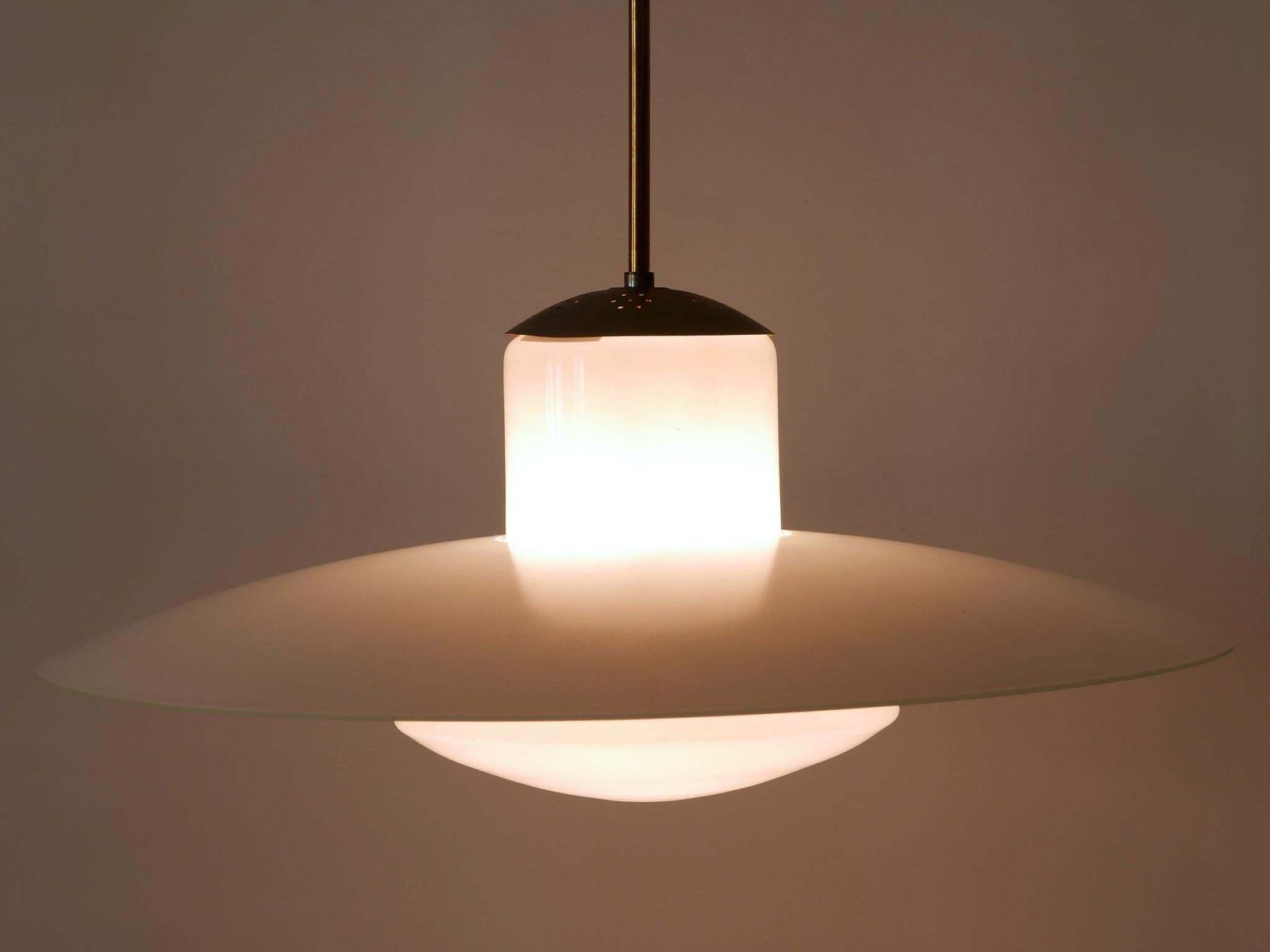 photo buy Rare Mid Century Modern Pendant Lamp By Wolfgang Tümpel For Doria Germany 1950s