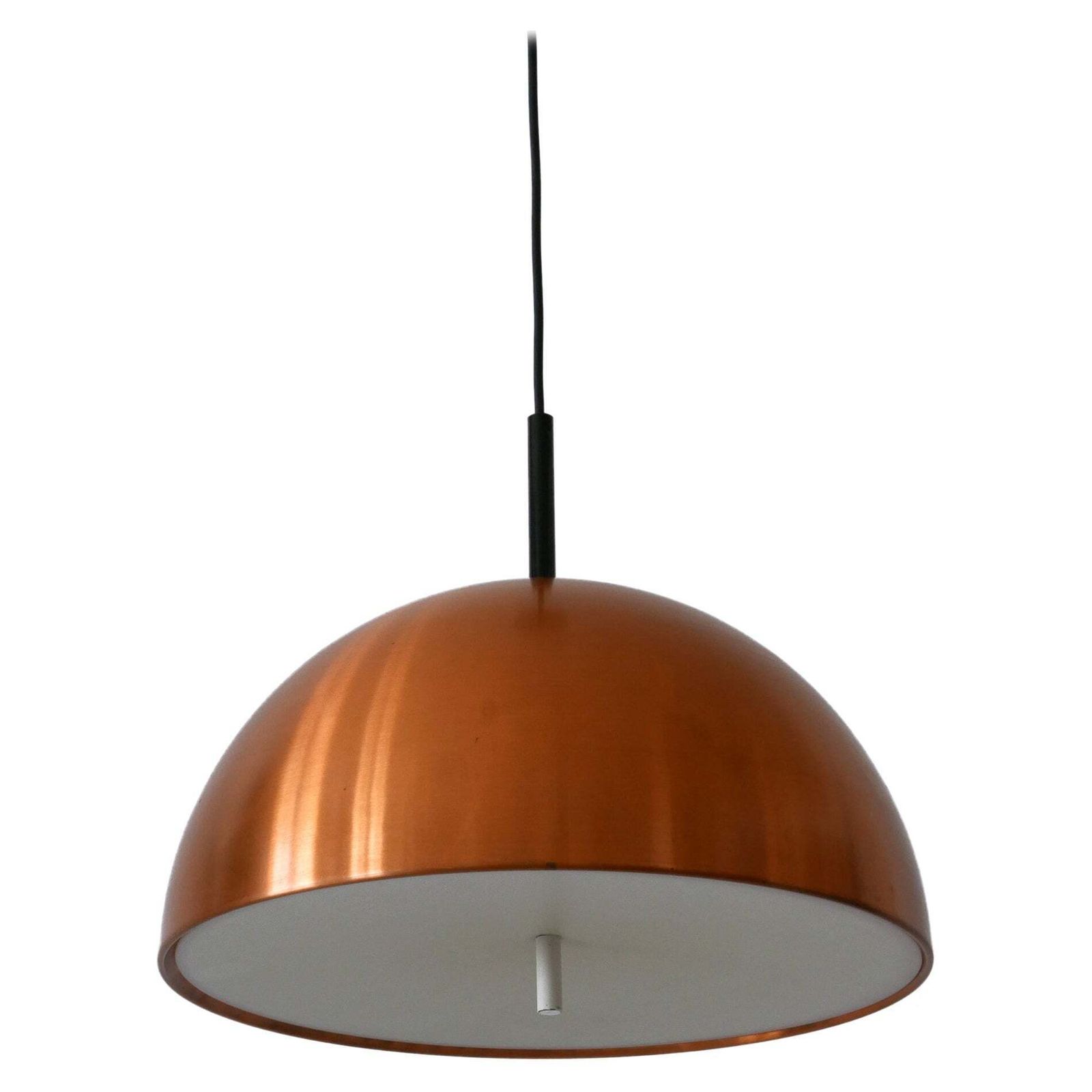 Elegant Mid Century Modern Copper Pendant Lamp By Staff & Schwarz Germany 1960s