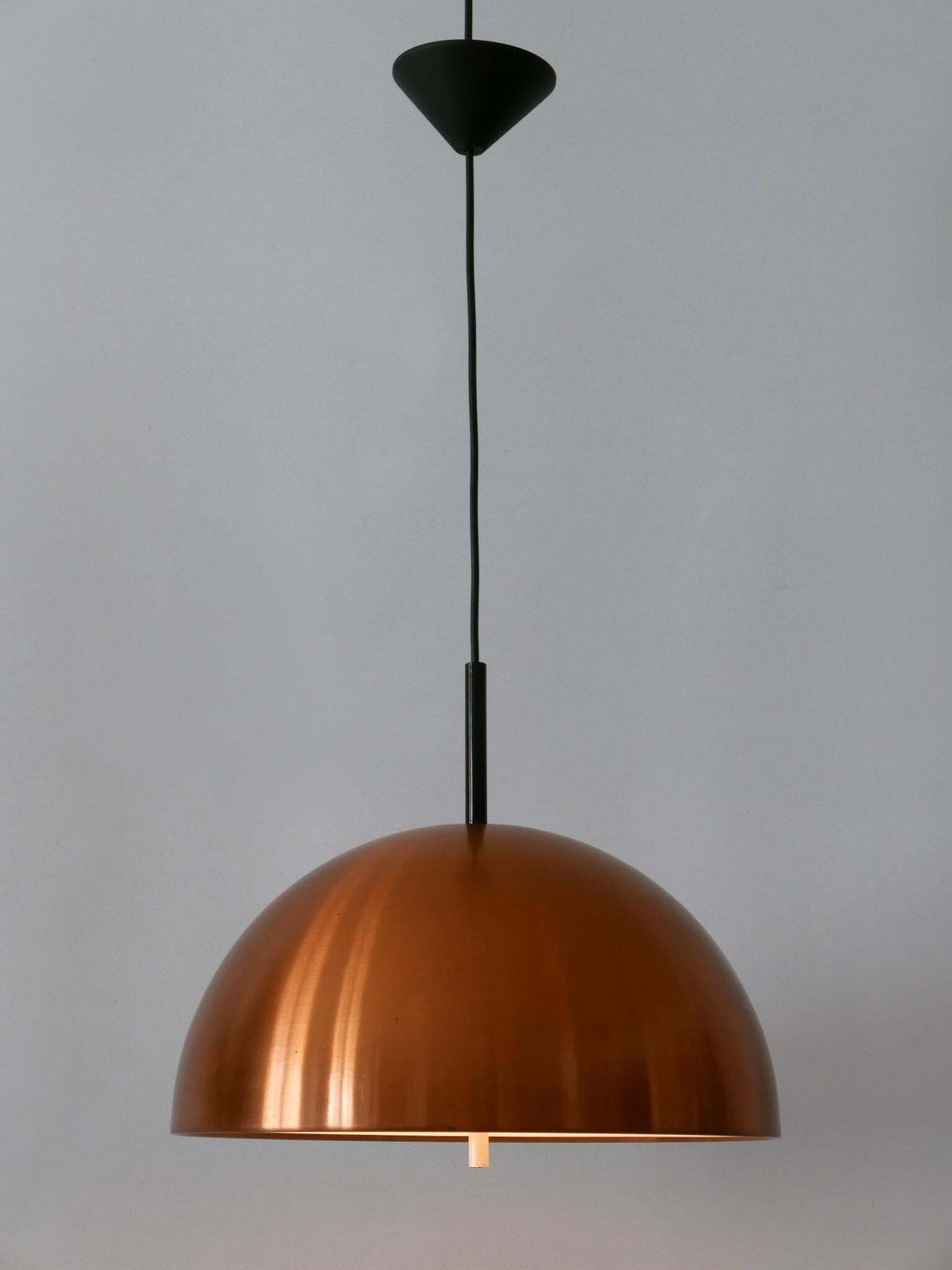 photo furniture Elegant Mid Century Modern Copper Pendant Lamp By Staff & Schwarz Germany 1960s