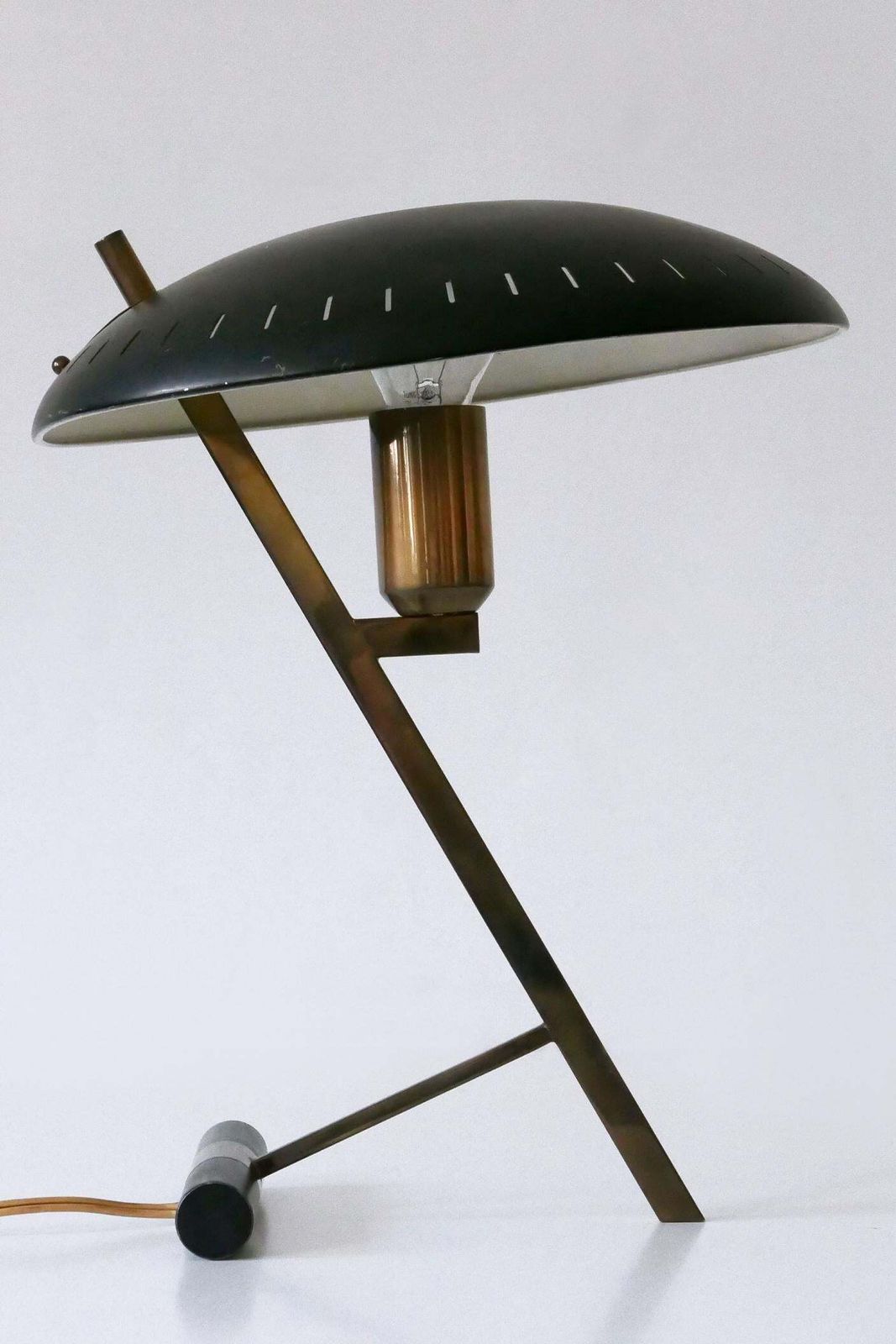1950.0 Elegant Mid Century "Decora" Or Z Table Lamp By Louis Kalff For Philips 1950s photo