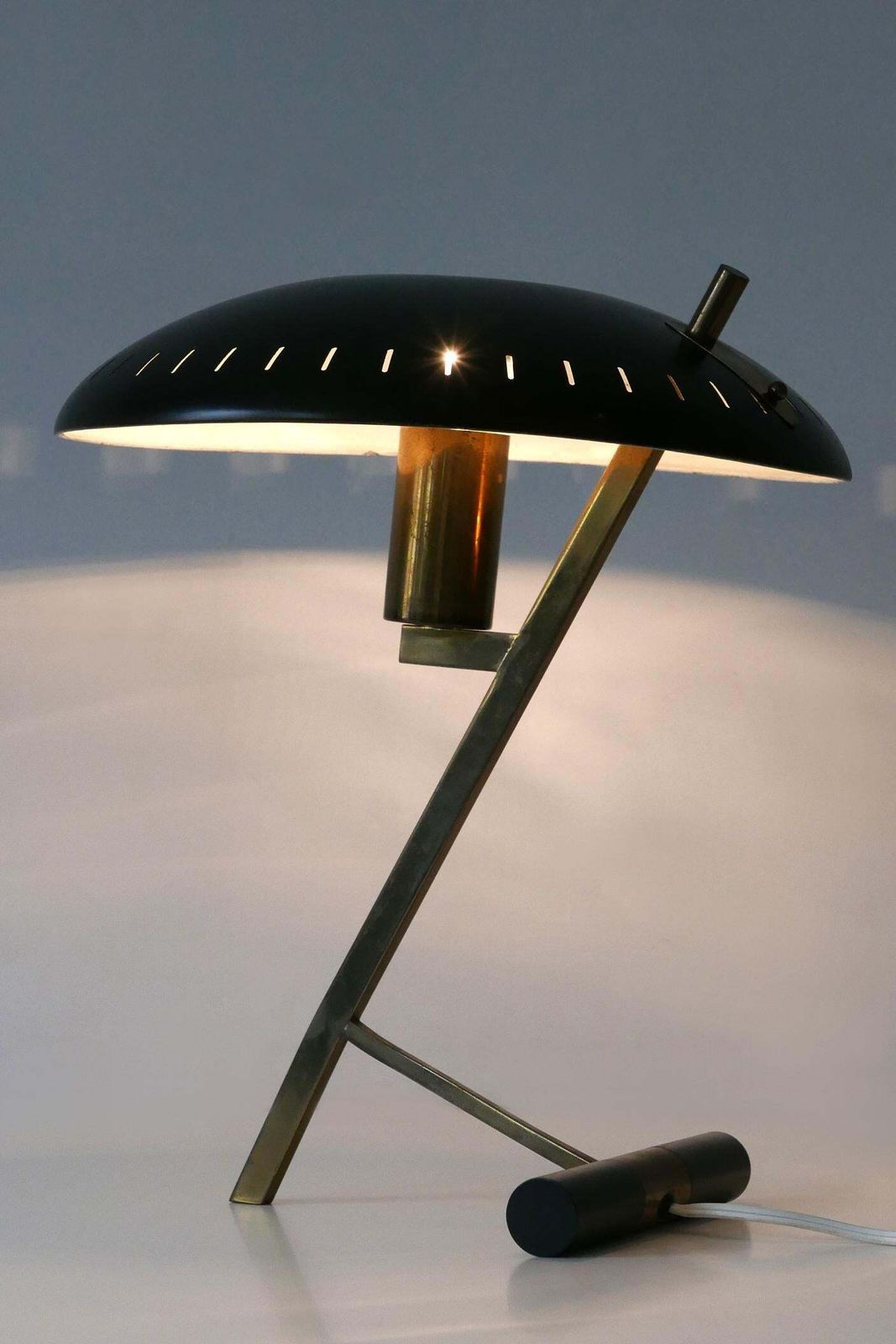 Elegant Mid Century "Decora" Or Z Table Lamp By Louis Kalff For Philips 1950s photo for sale