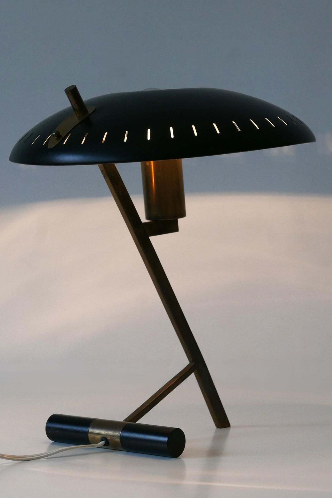 photo for sale Elegant Mid Century "Decora" Or Z Table Lamp By Louis Kalff For Philips 1950s