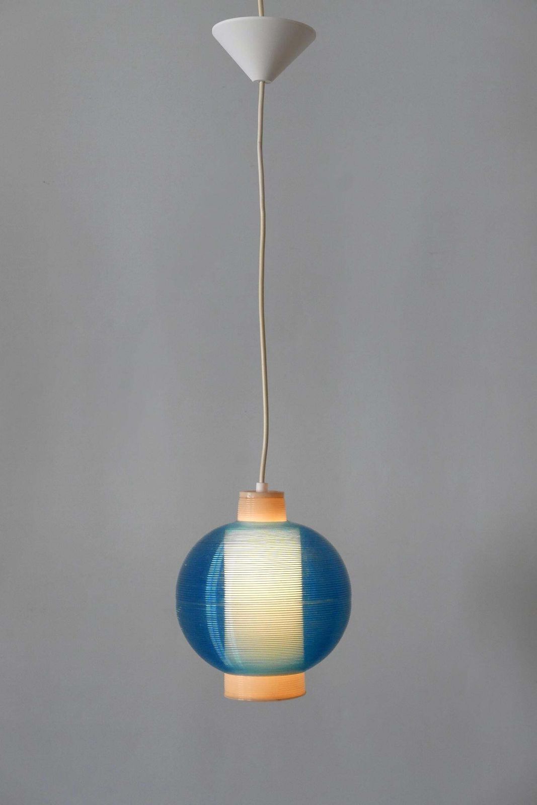 Rare Mid Century Modern Rotaflex Pendant Lamp By Yasha Heifetz USA 1960s photo Lighting