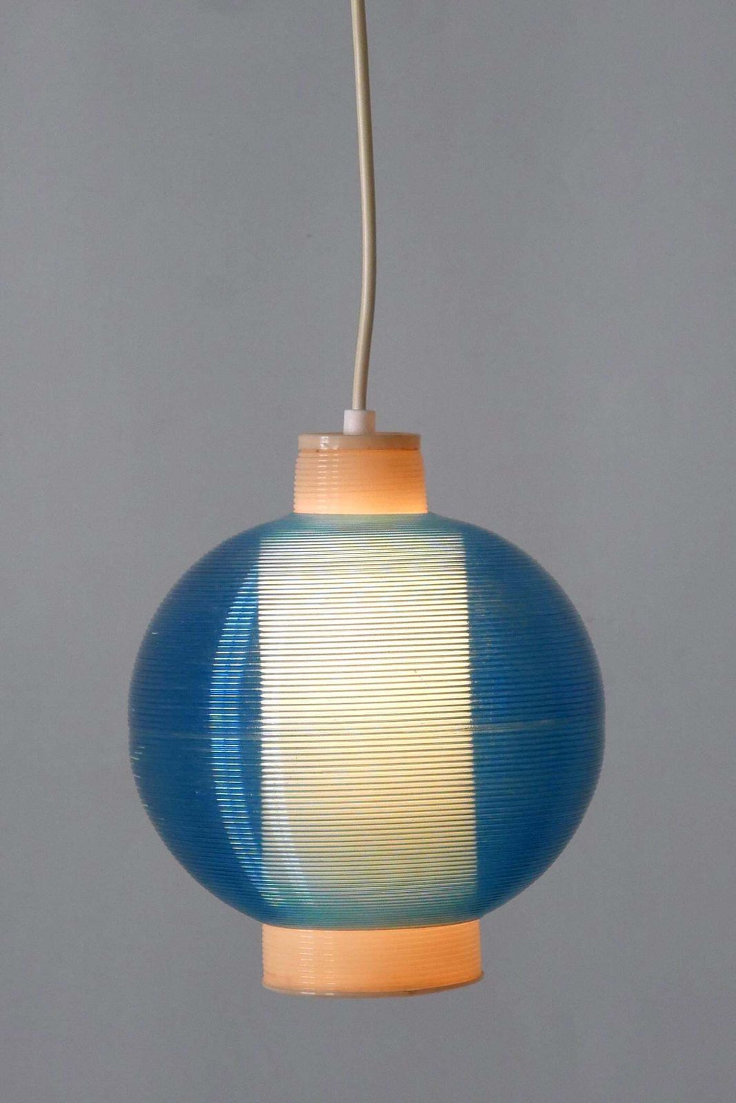 Rare Mid Century Modern Rotaflex Pendant Lamp By Yasha Heifetz USA 1960s photo vinterior