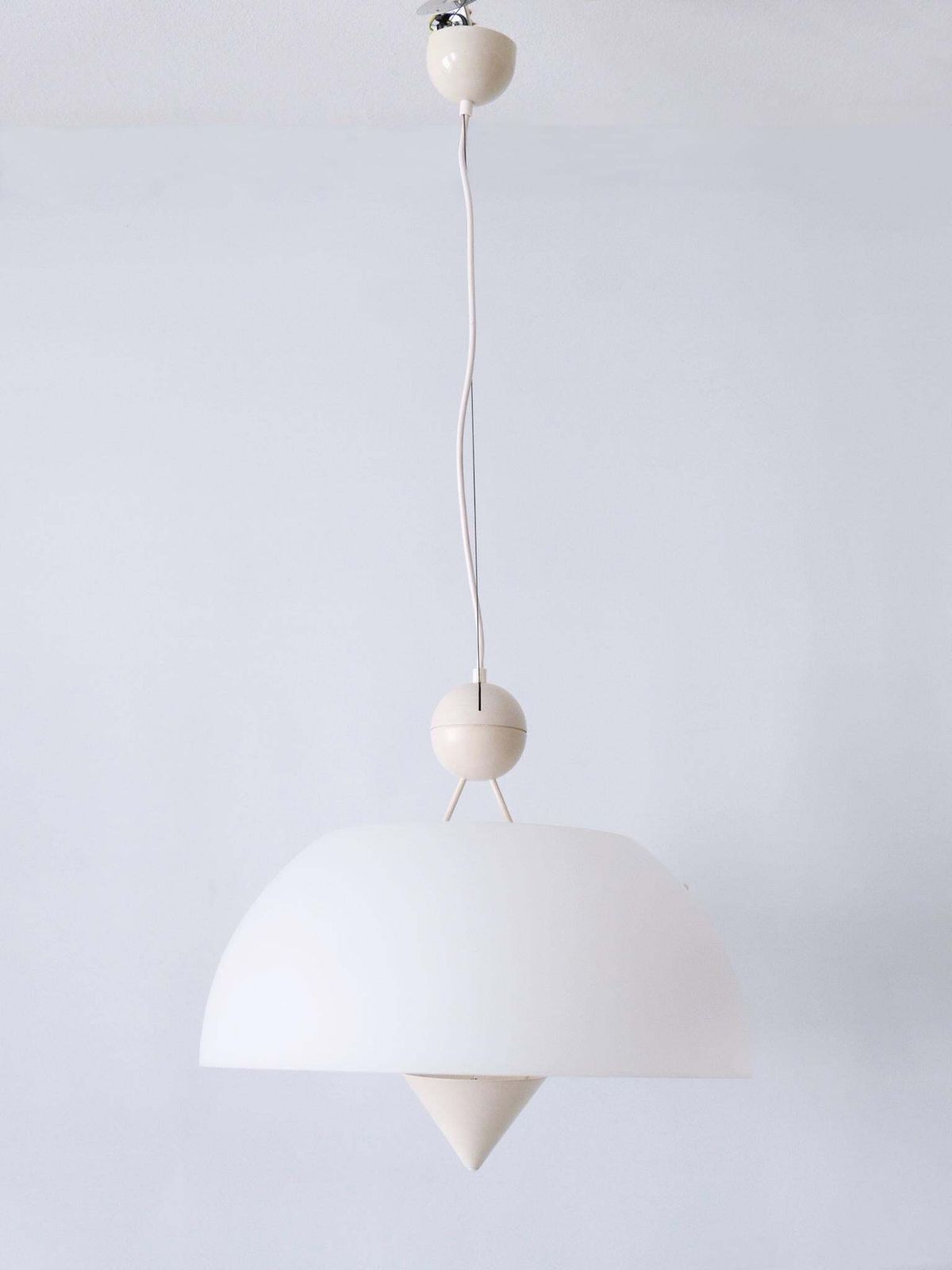 Rare & Elegant Mid Century Modern Pendant Lamp Or Hanging Light Italy 1970s photo for sale