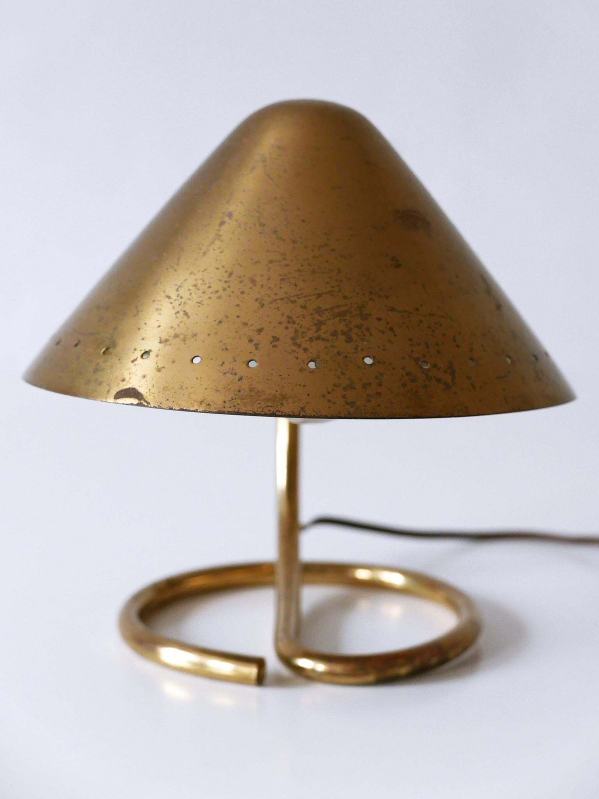 Rare And Lovely Mid Century Modern Brass Table Lamp Or Wall Light Sweden 1950s photo 1991.0