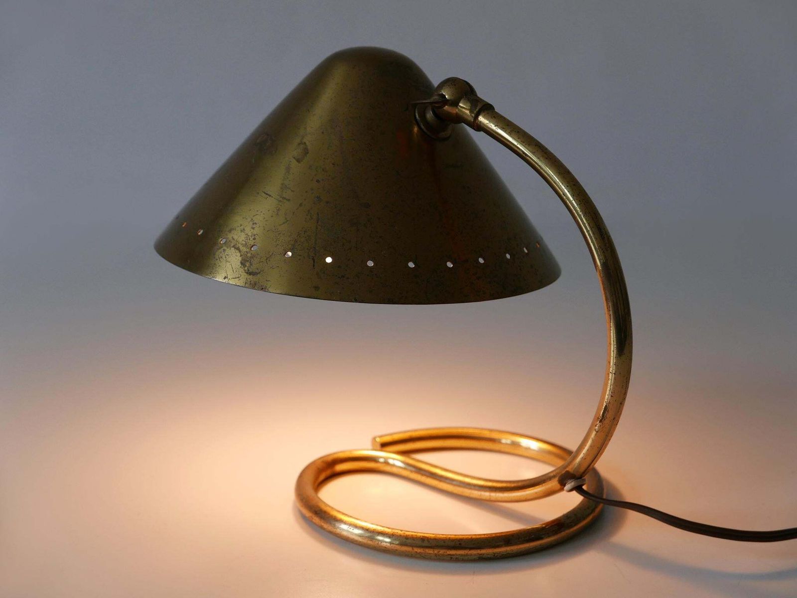 photo furniture Rare And Lovely Mid Century Modern Brass Table Lamp Or Wall Light Sweden 1950s