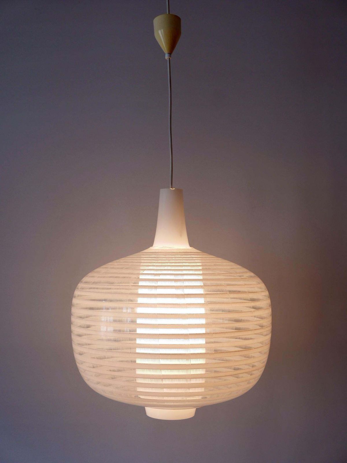 Rare & Large Mid Century Modern Pendant Lamp Napoli By Aloys F. Gangkofner 1957 photo vinterior