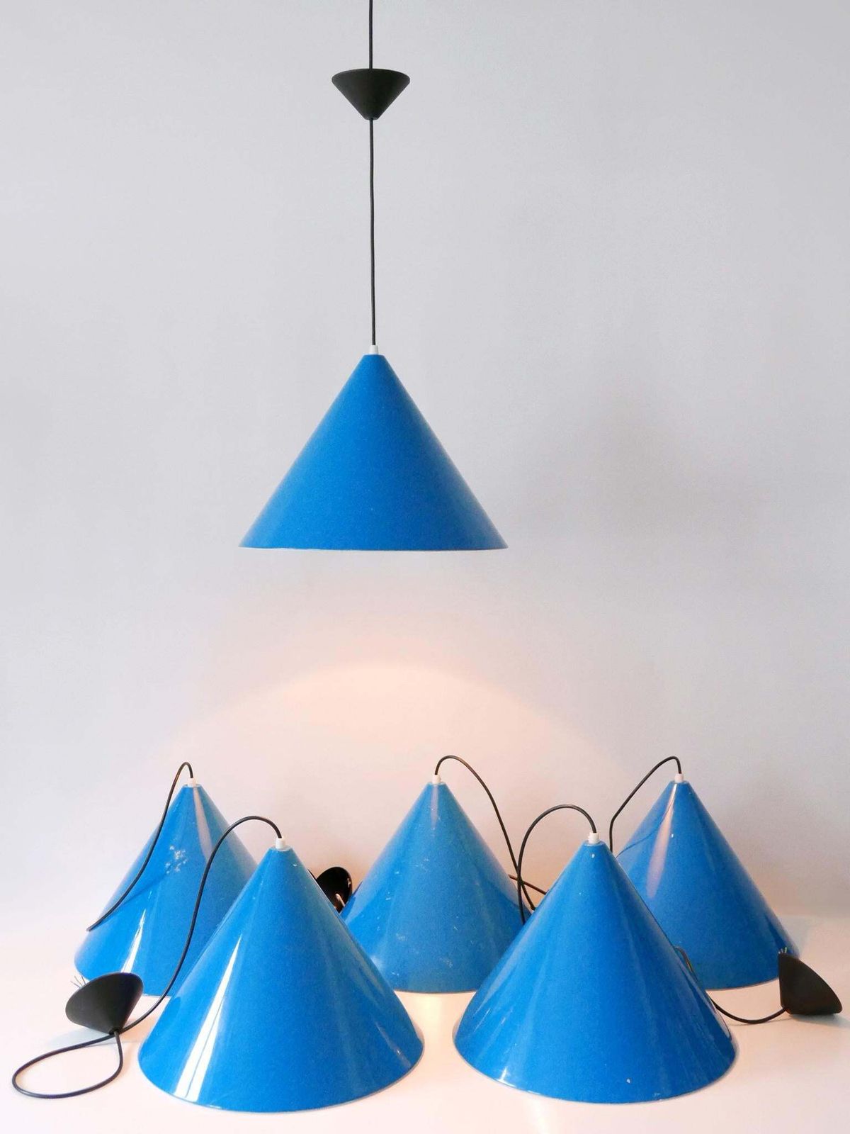 Large Mid Century Modern Billard Pendant Lamps By Louis Poulsen Denmark 1960s photo 1062.0