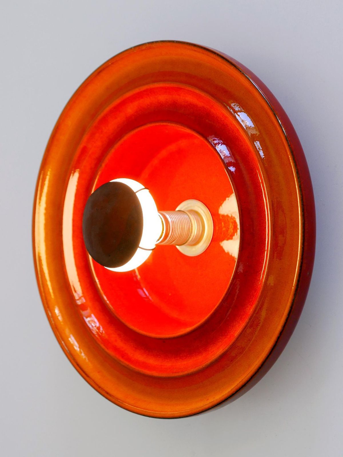 1300.0 Highly Decorative Mid Century Modern Ceramic Sconce Or Wall Light Germany 1960s photo