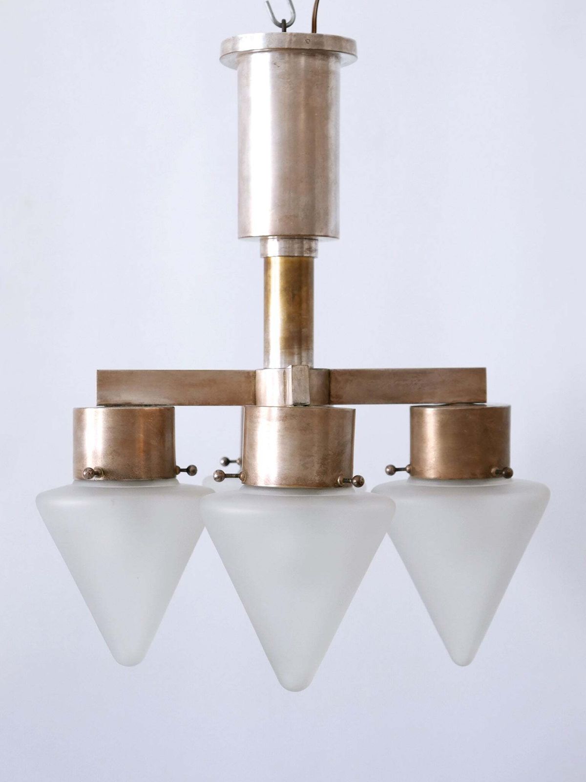 Elegant Four Flamed Art Deco Chandelier Or Ceiling Lamp Germany 1930s photo for sale