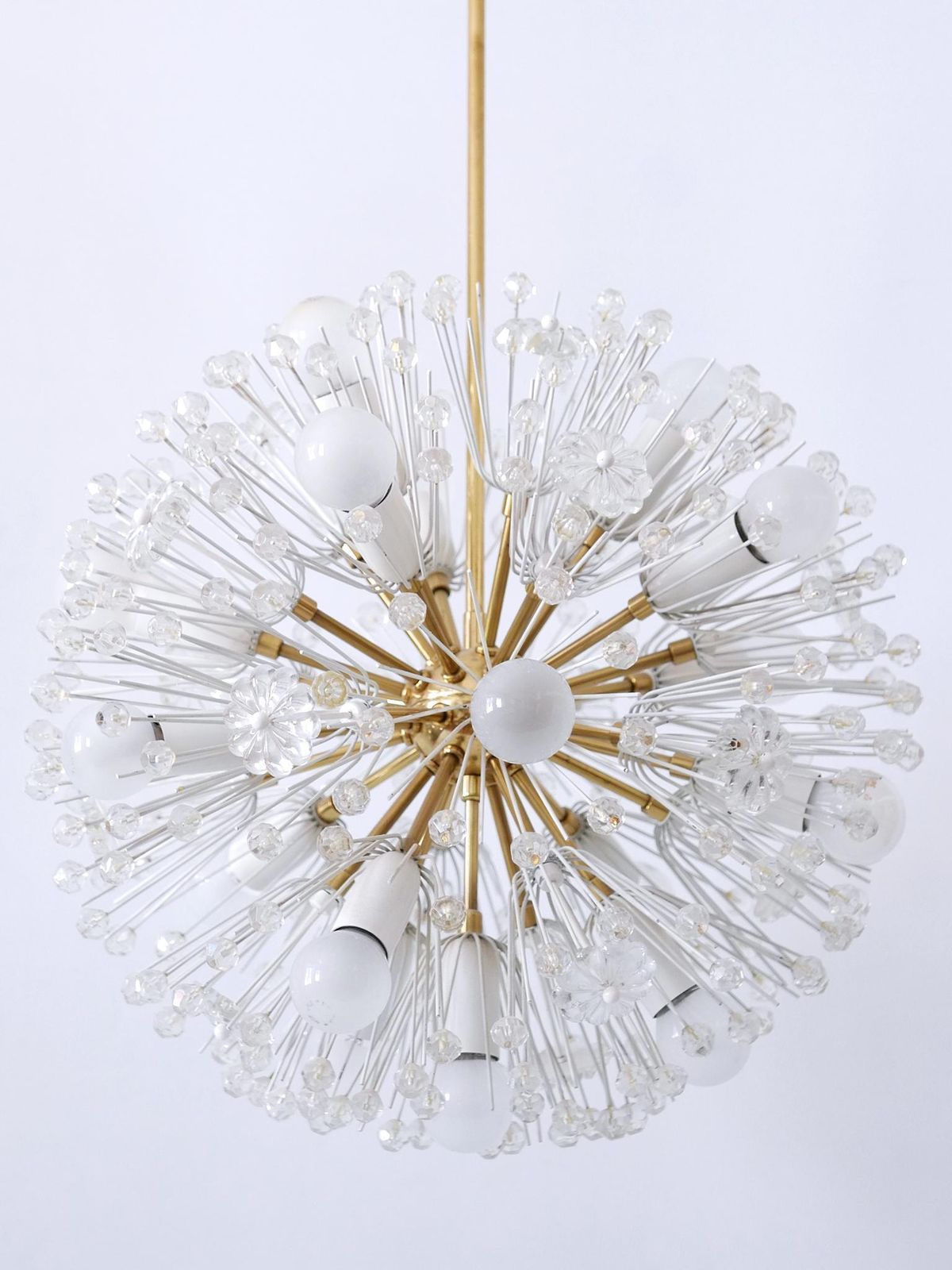 Amazing 17 Lights Chandelier Dandelion By Emil Stejnar For Rupert Nikoll 1950s photo for sale