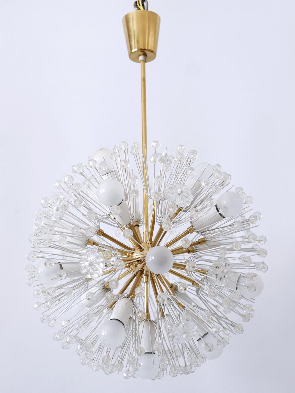 photo for sale Amazing 17 Lights Chandelier Dandelion By Emil Stejnar For Rupert Nikoll 1950s