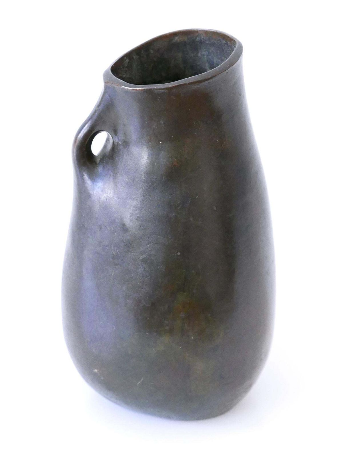 photo for sale Rare And Elegant Mid Century Modern Bronze Vase Germany 1960s Signed: Rnr