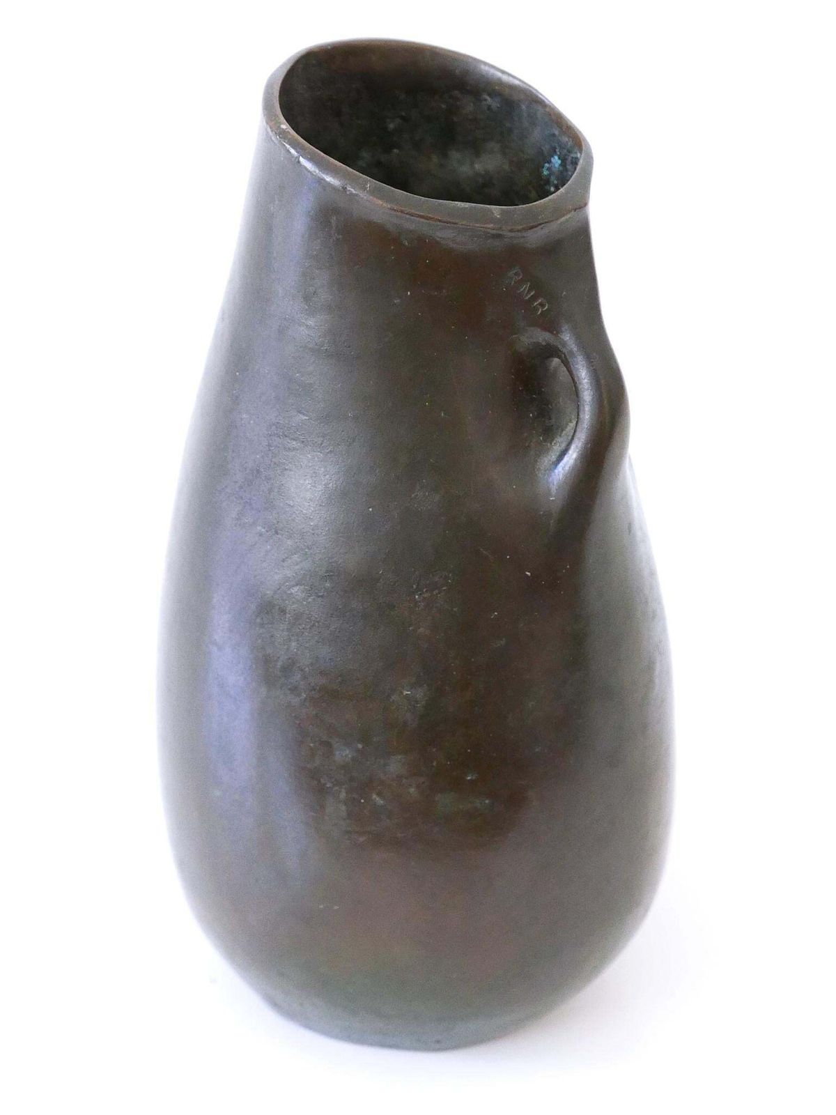 photo buy Rare And Elegant Mid Century Modern Bronze Vase Germany 1960s Signed: Rnr