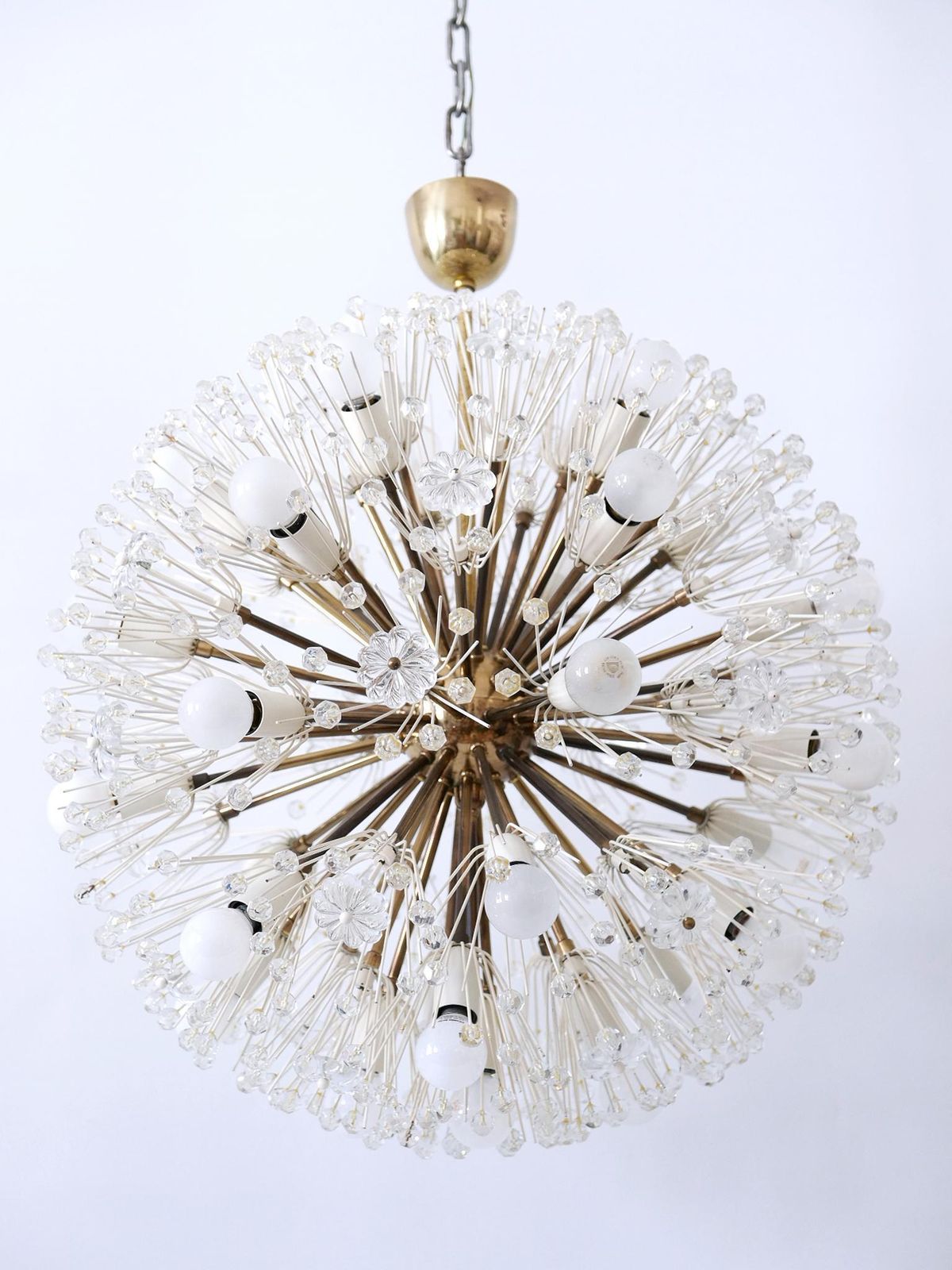 Large 33 Lights Chandelier Dandelion By Emil Stejnar For Rupert Nikoll 1950s photo vintage