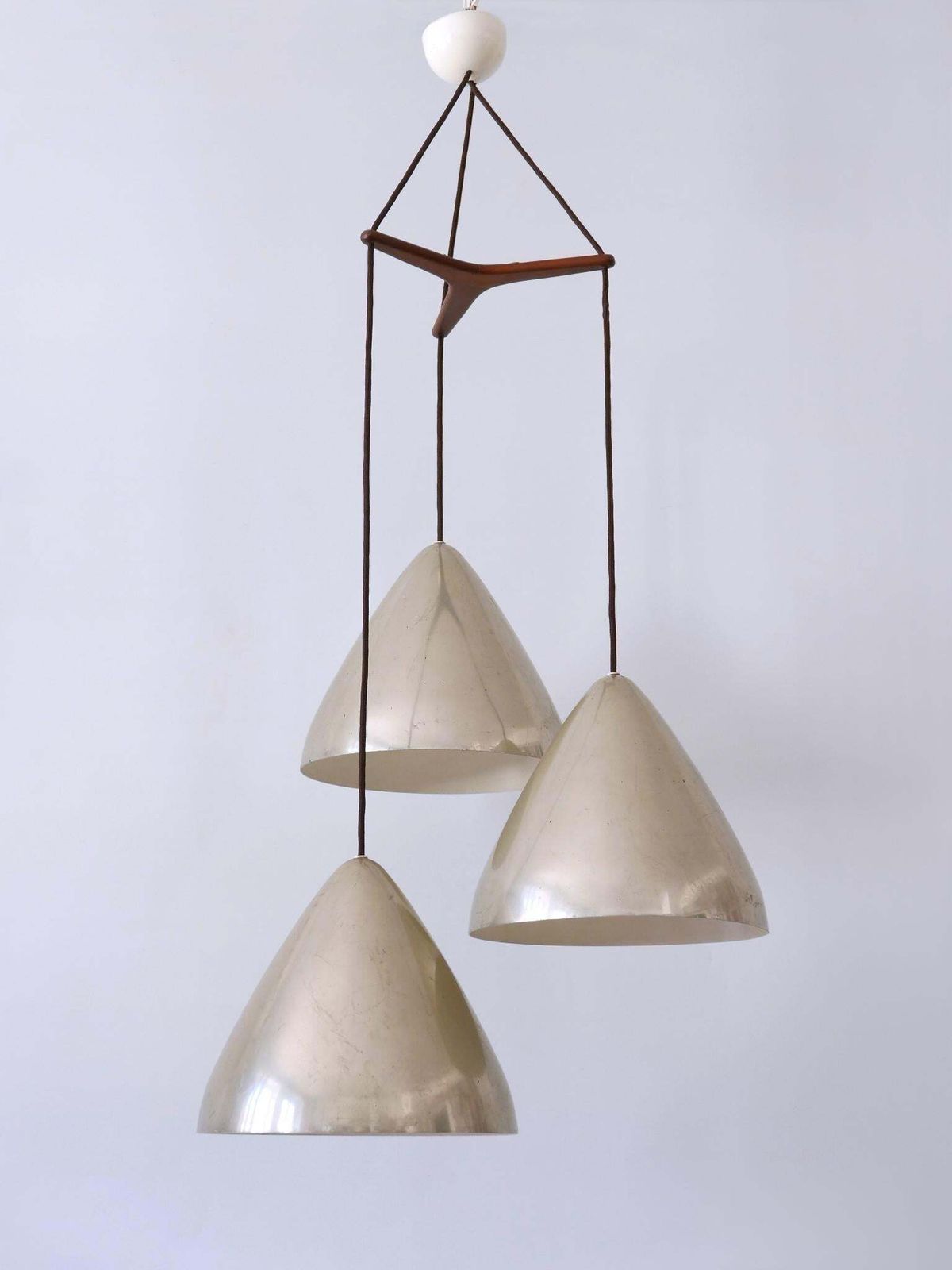 Elegant Cascading Pendant Lamp By Lisa Johansson Pape For Orno Finland 1960s photo for sale