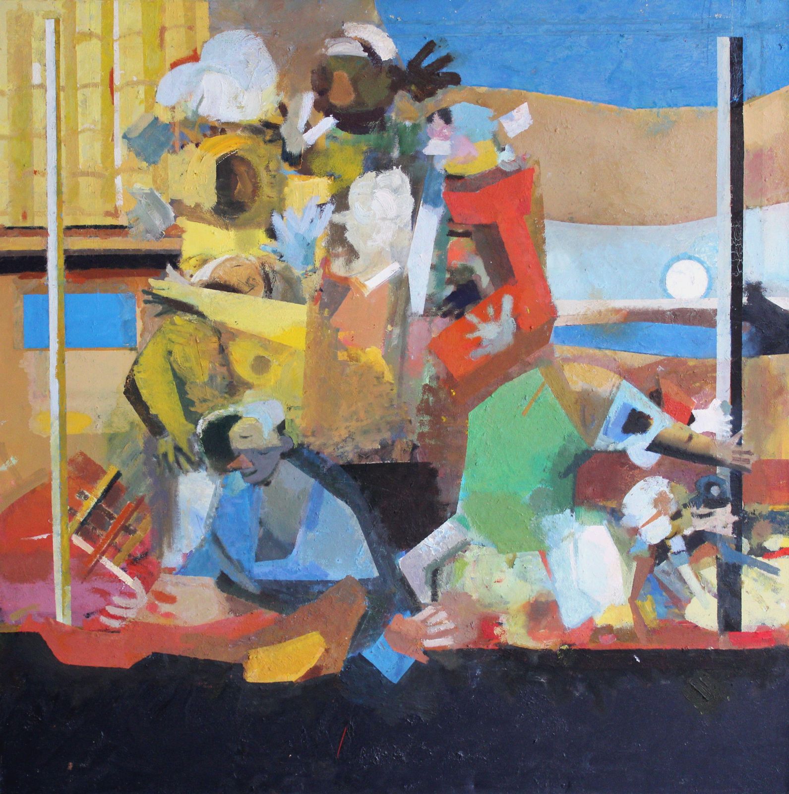 Victor Karnauh A Dump. Oil On Canvas, 100x100 Cm