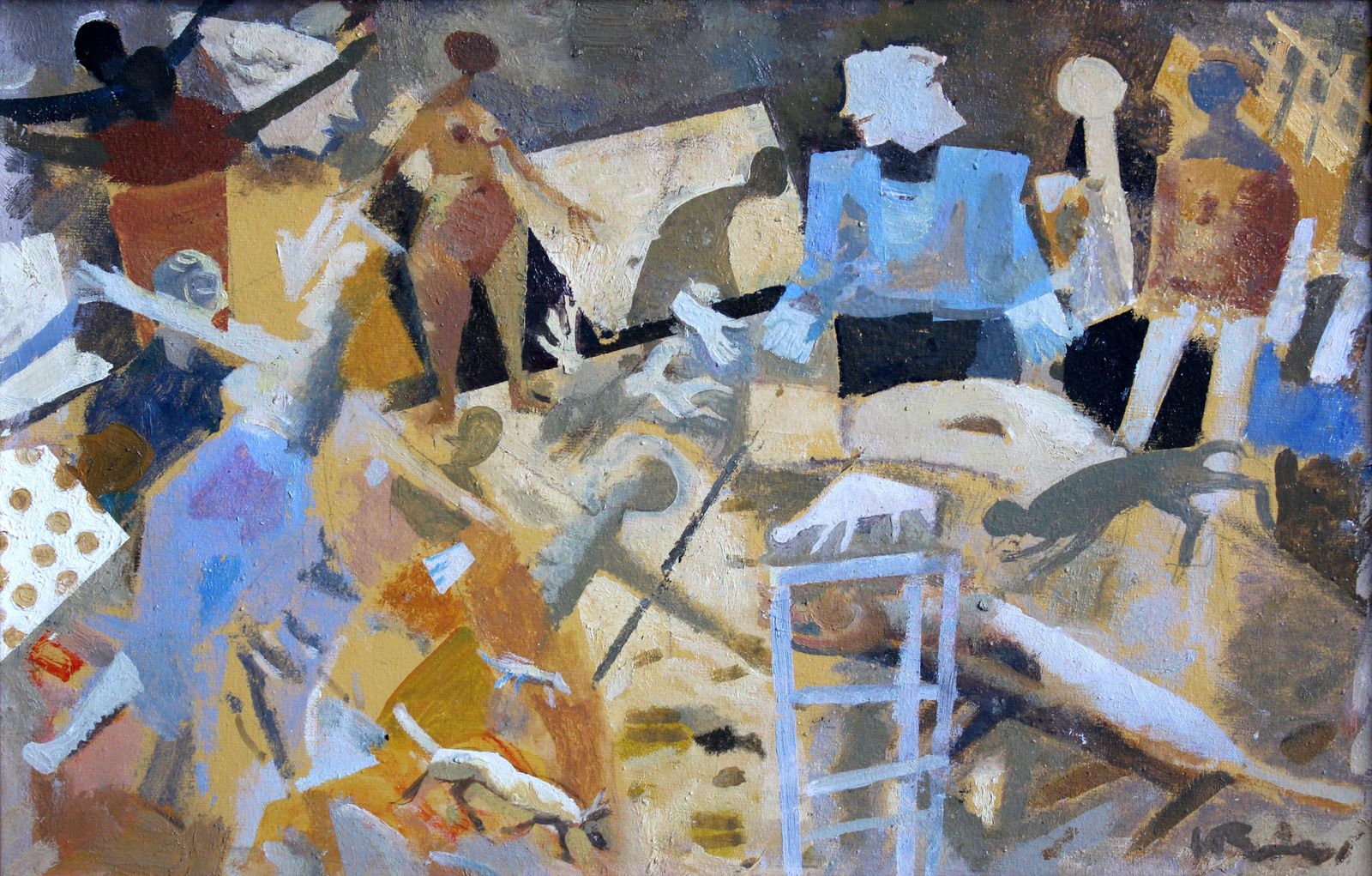 Victor Karnauh Dump. Oil On Canvas, 28. 5 X 43 Cm
