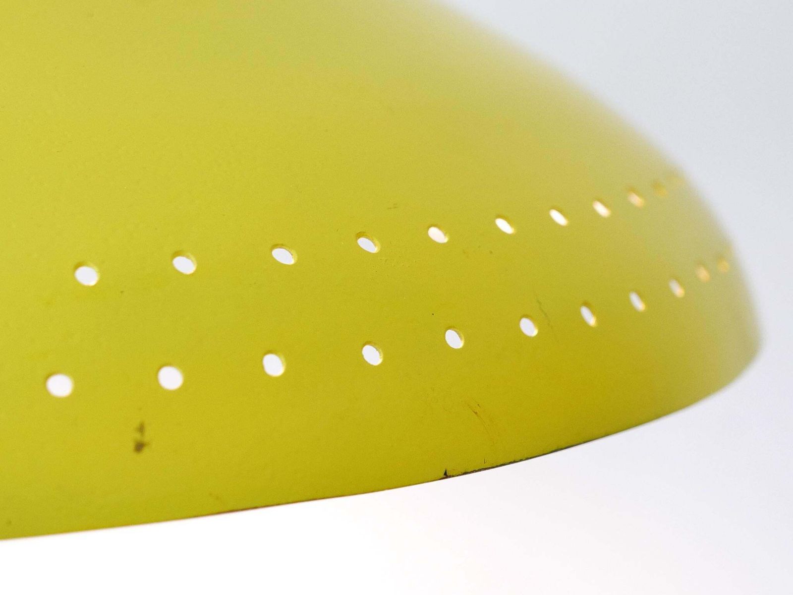 Elegant Mid Century Modern Perforated Aluminium Pendant Lamp Austria 1960s photo 4159.0