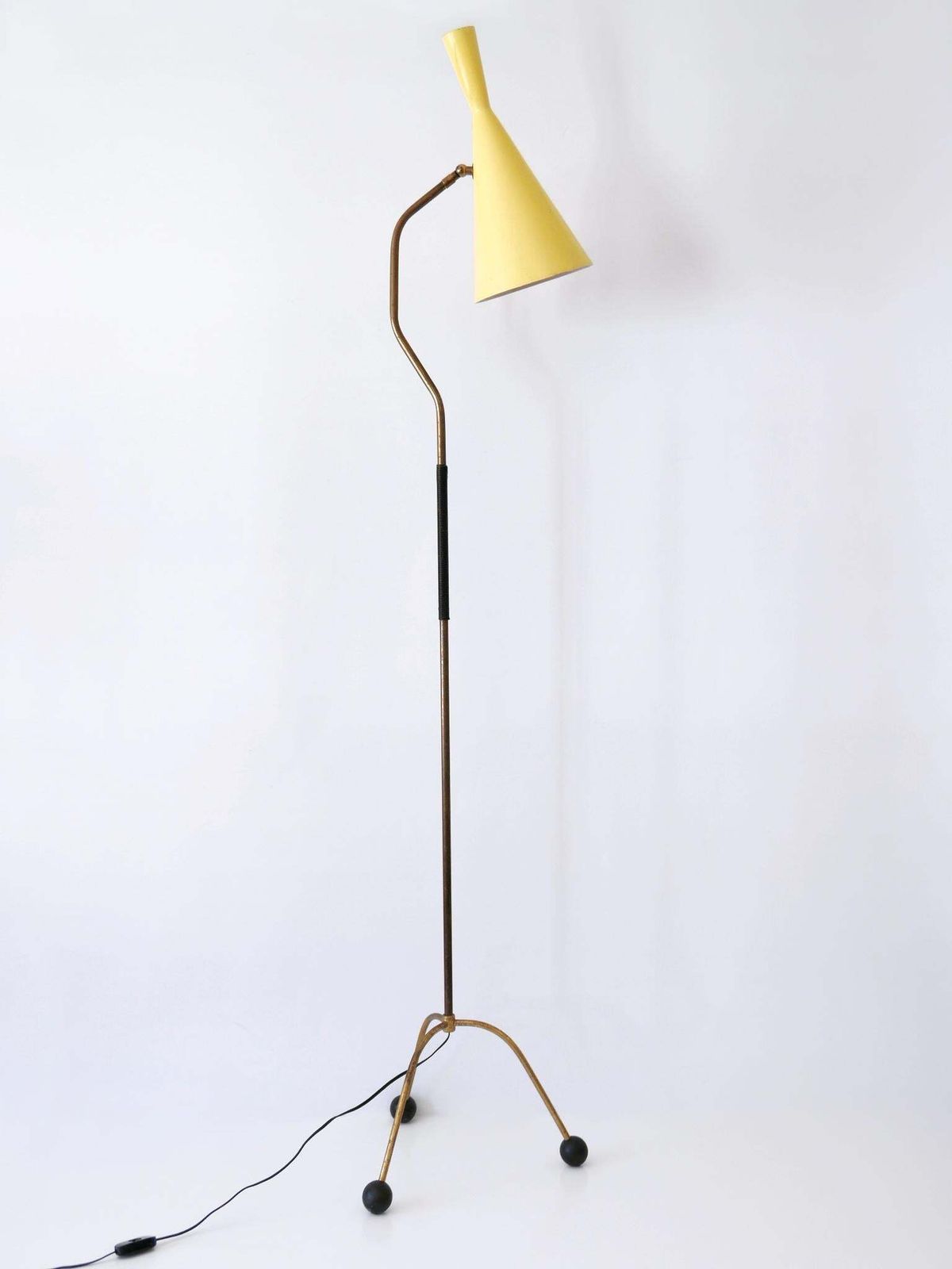 photo buy Elegant Mid Century Modern Diabolo Floor Lamp Or Reading Light Austria 1950s