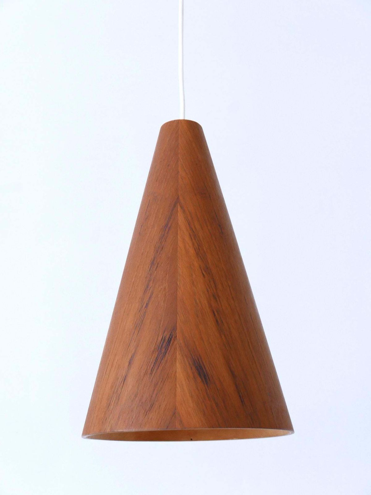 Elegant Mid Century Modern Teak Pendant Lamp Or Hanging Light Scandinavia 1960s photo buy