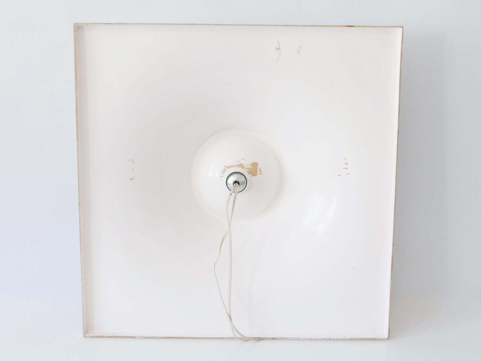 photo vintage Set Of Three Large Mid Century Modern Fiberglass Sconces Or Wall Lamps 1970s