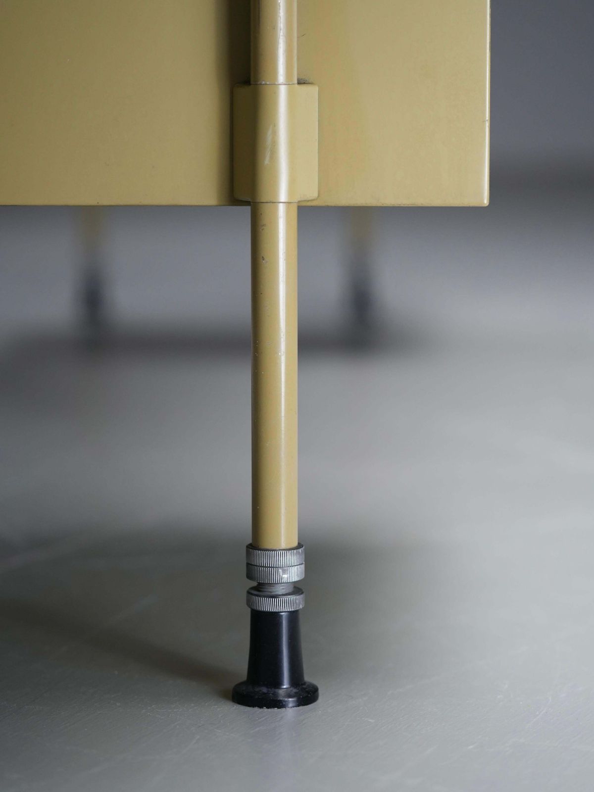 photo furniture Studio Bbpr For Olivetti "Spazio" Desk With An Olive Felt Top, Italy, 1960's