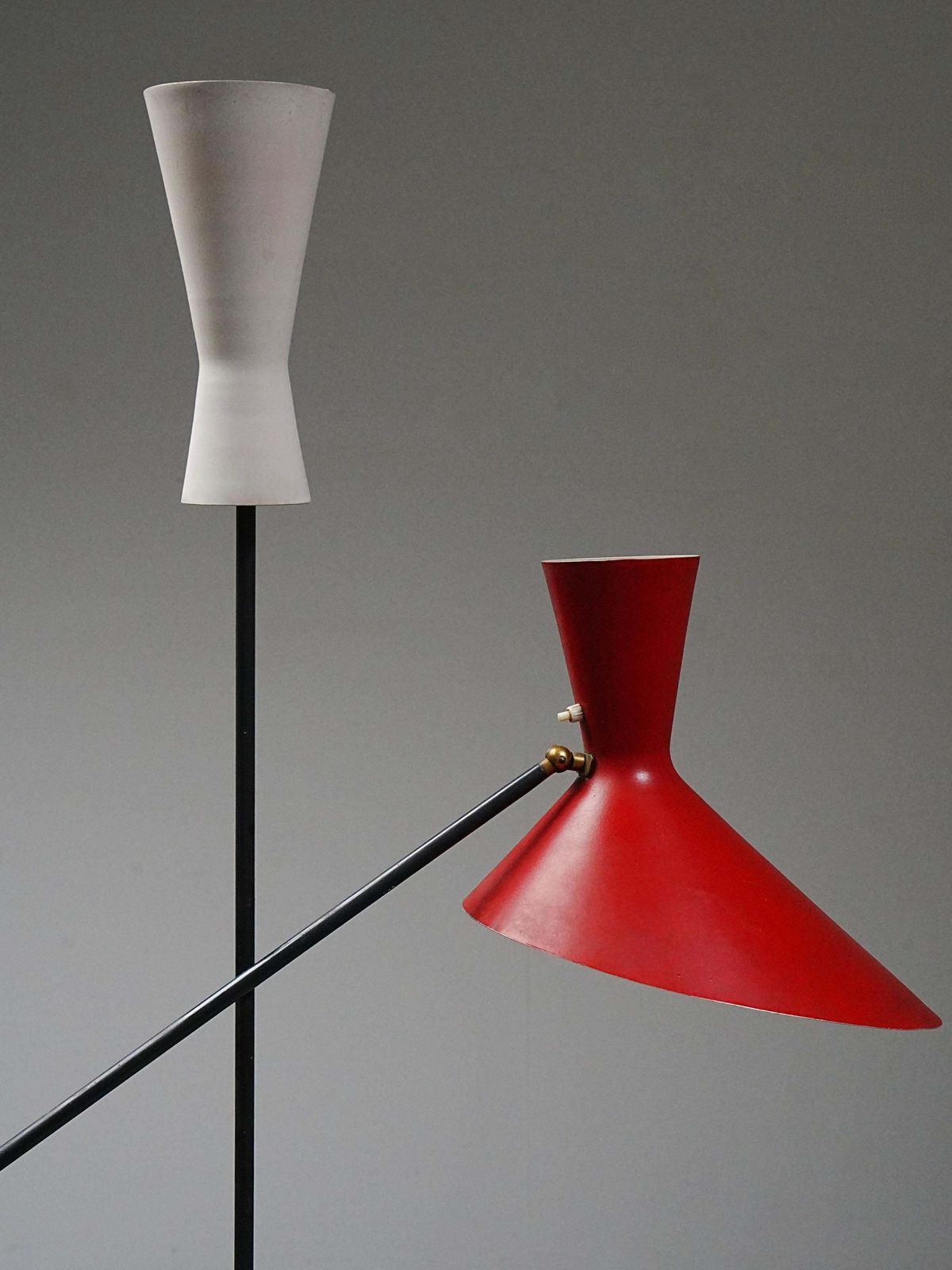 Floor Lamp By Carl Moor For Bag Turgi In Metal And Brass, Switzerland, 1950's photo Lighting
