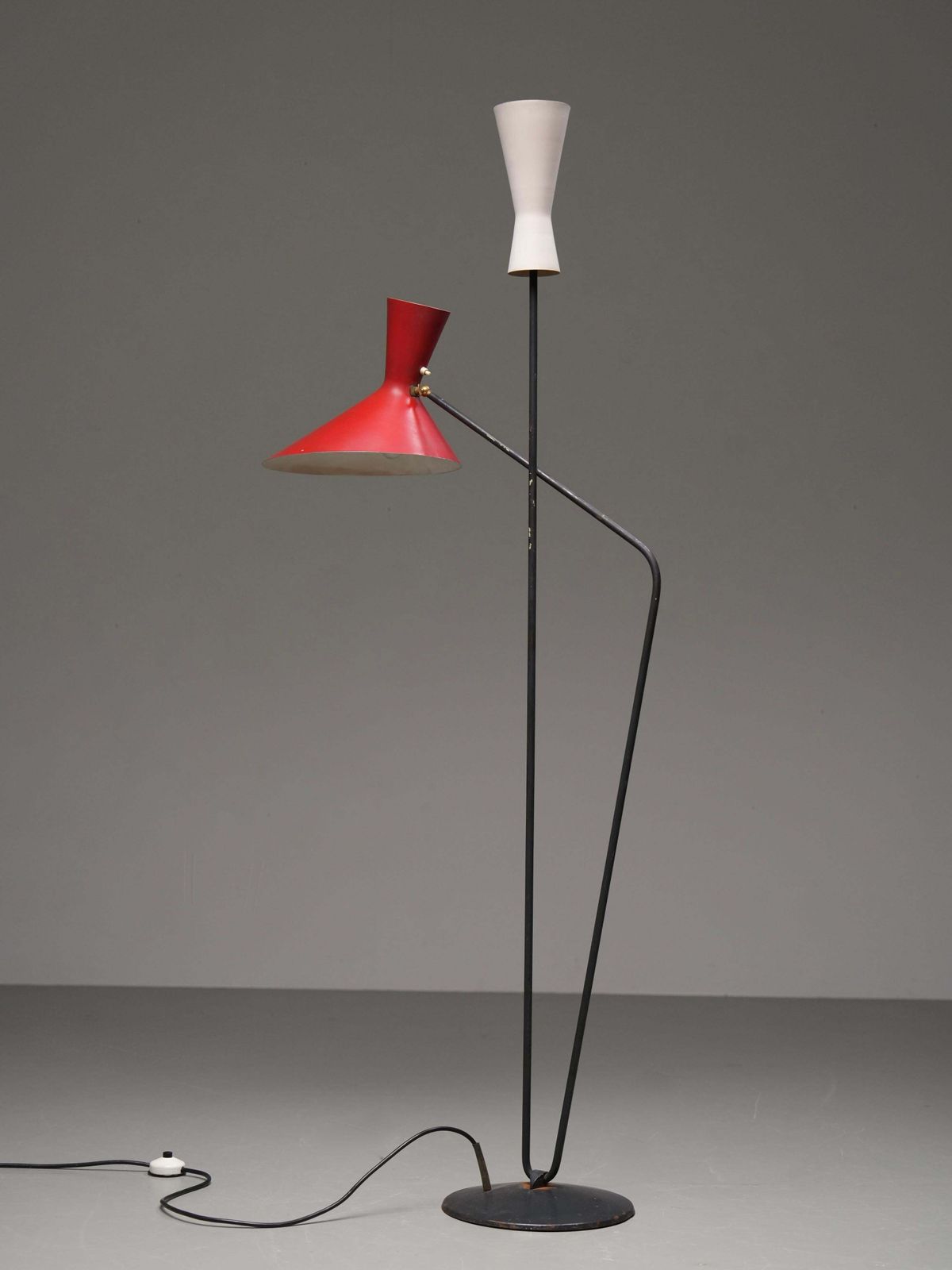 Vloerlamp Van Carl Moor Voor Bag Turgi In Metaal En Messing, Zwitserland, Ca. Jaren 1950 photo vintage
