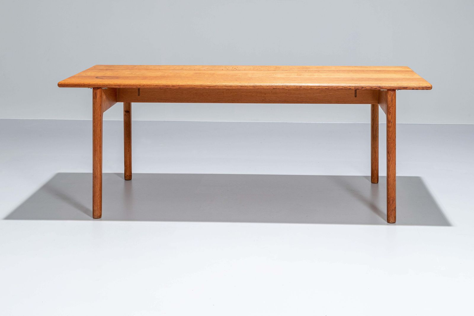 Hans Wegner At 15 Coffee Table By Andreas Tuck In Solid Oak, Denmark, 1960's photo furniture