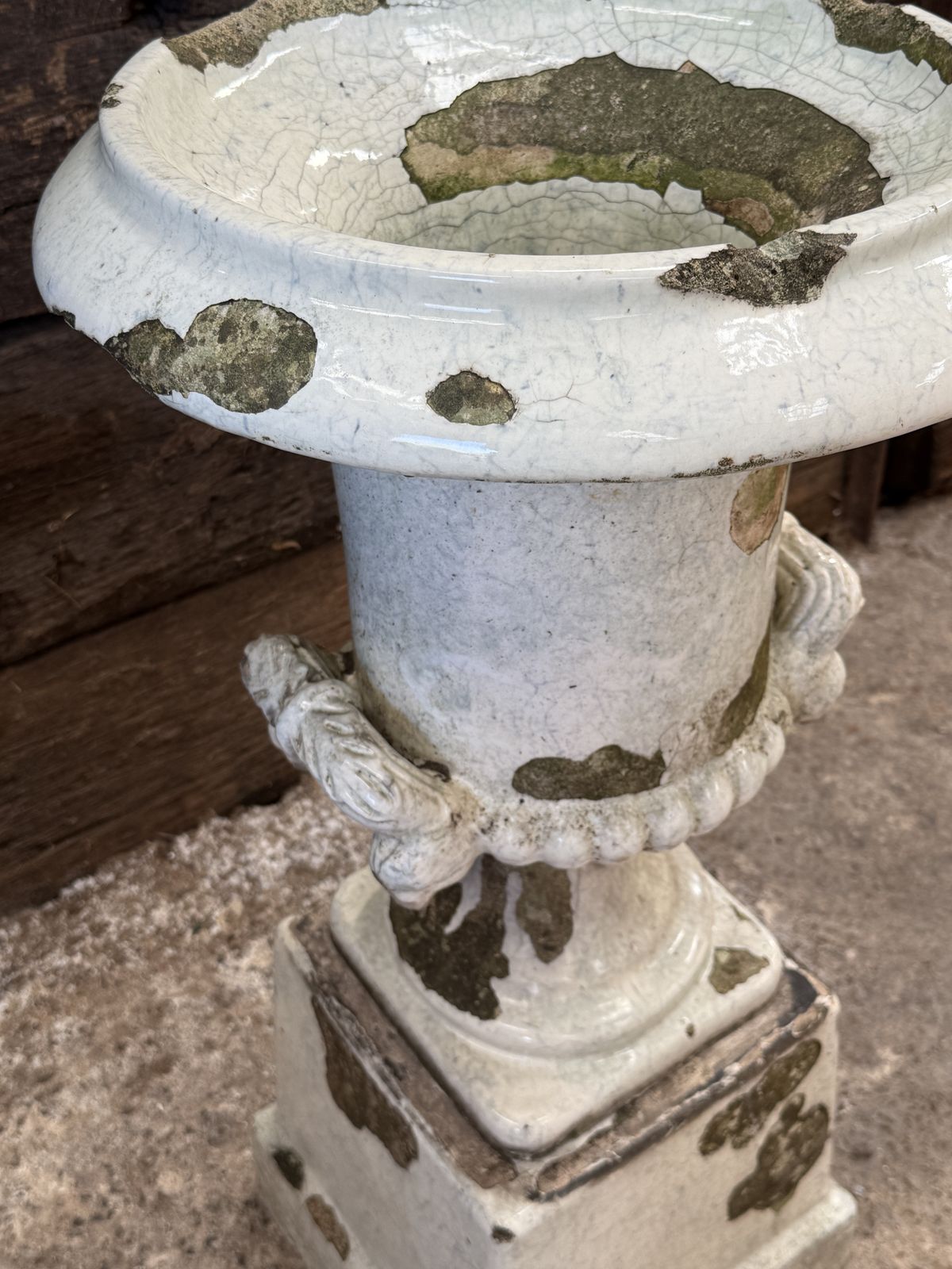 19th Century English Terracotta Urn On Pedestal photo Home Decor