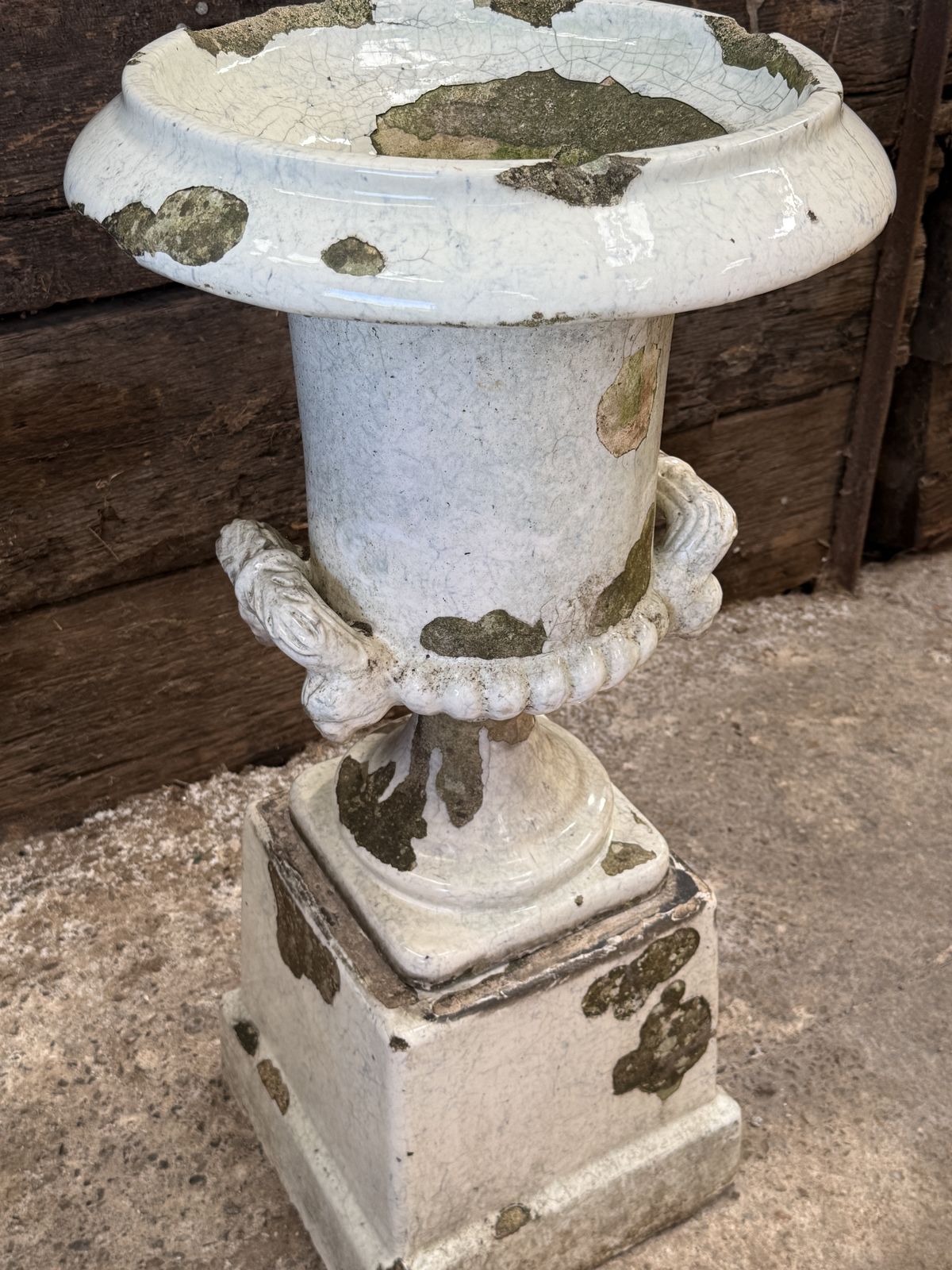 19th Century English Terracotta Urn On Pedestal photo 1850.0
