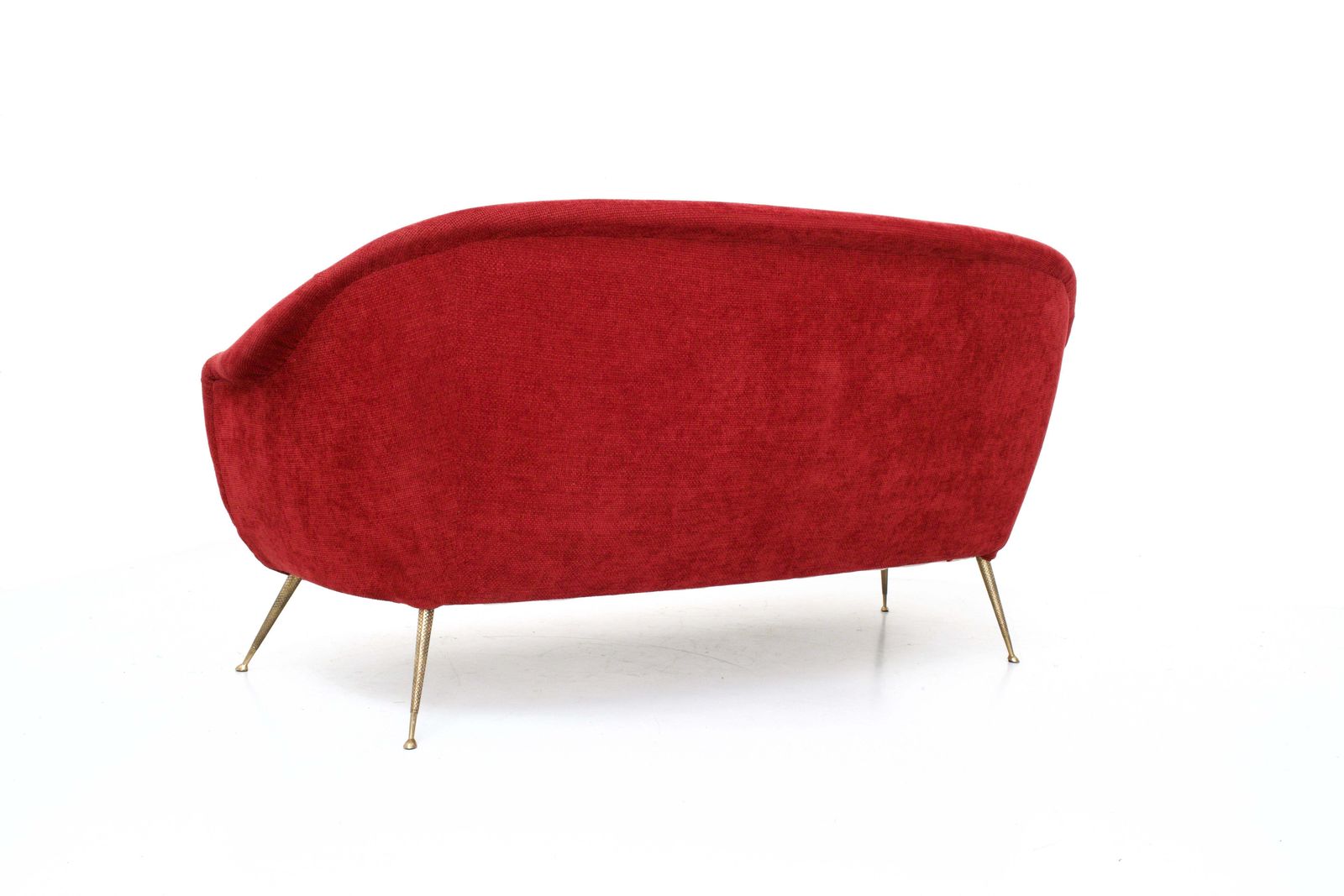 Three Seat Sofa In Brass And Fabric, Italy, 1960s photo 3641.0