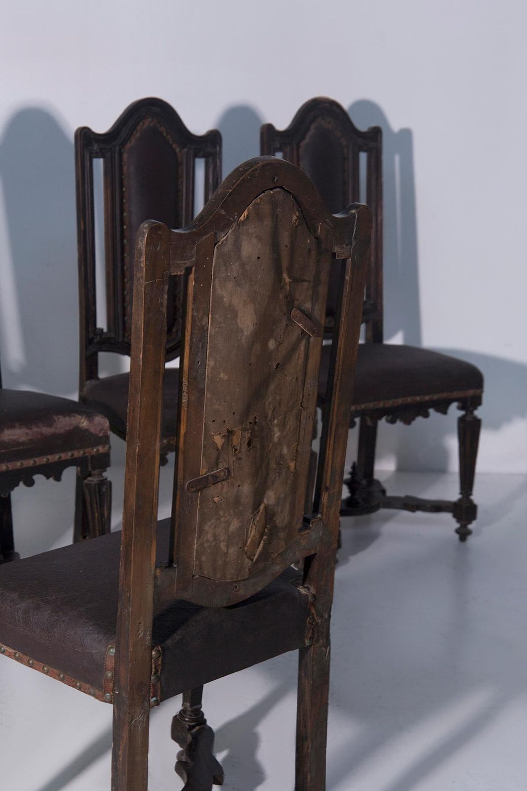 Set Of Six Antique Italian 17th 18th Century Rocchetto Chairs photo for sale