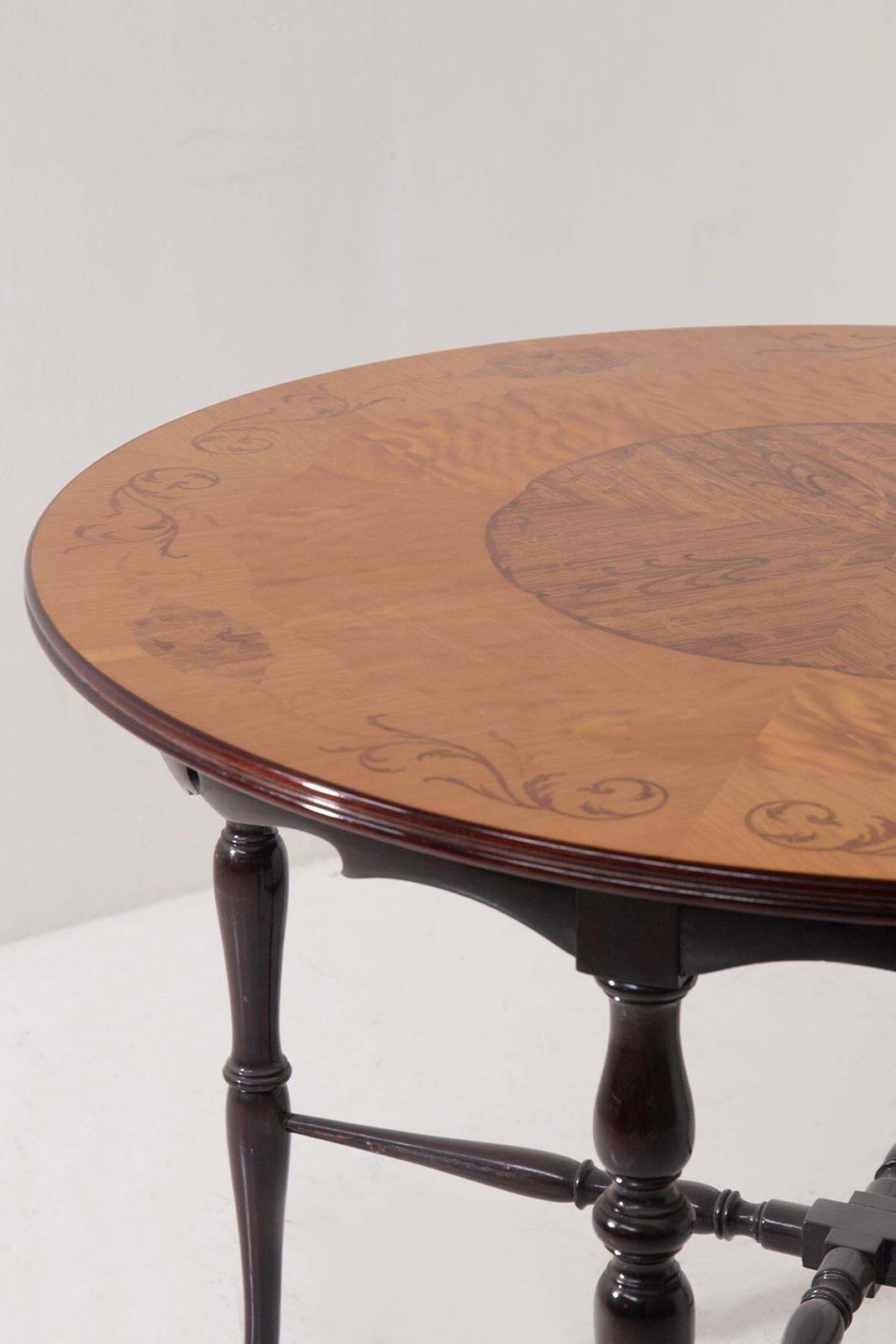 Elegant Italian Chiavarino Table With Inlaid Wood Or Grand Foyer photo furniture